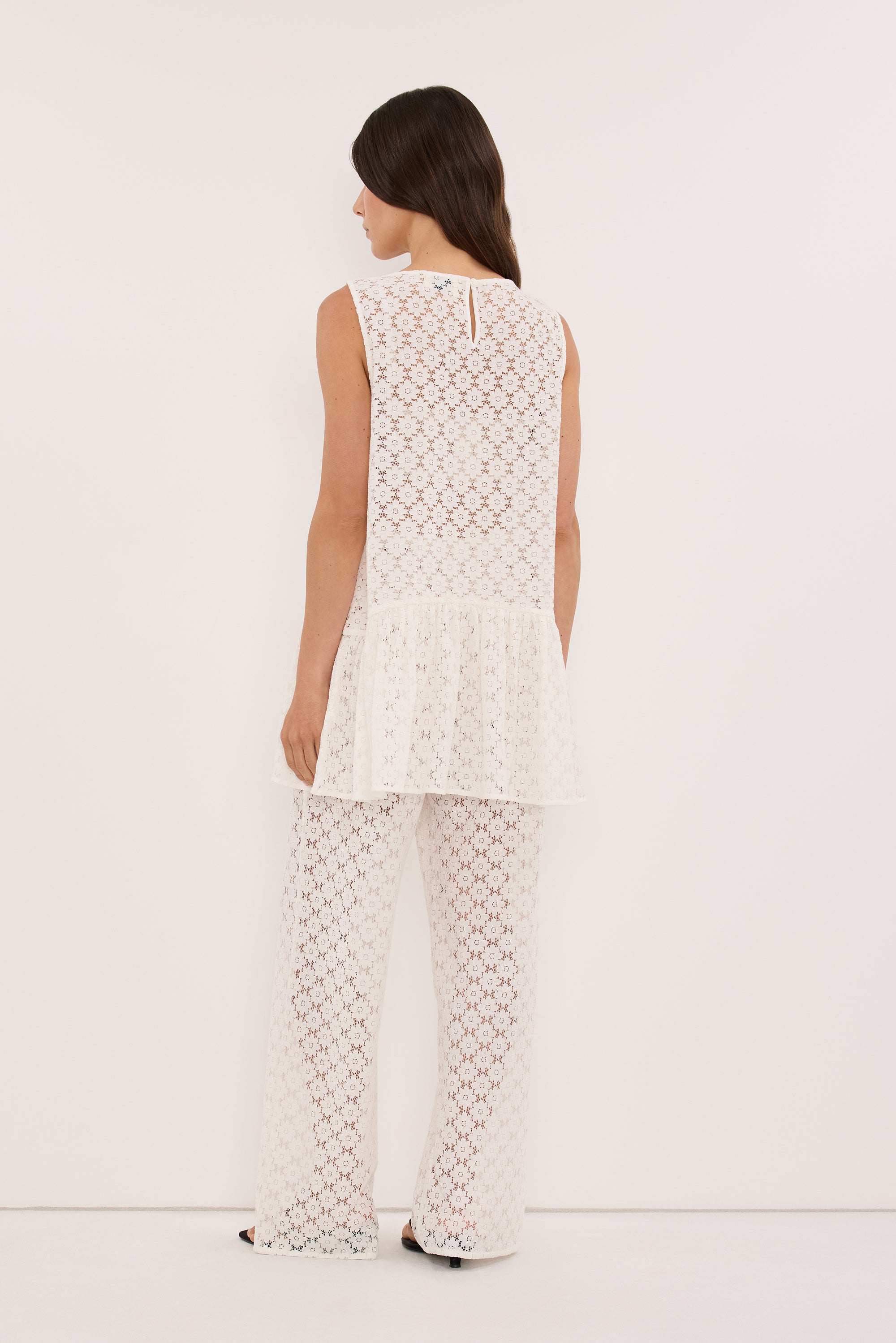 RENATA WHITE LACE PANT