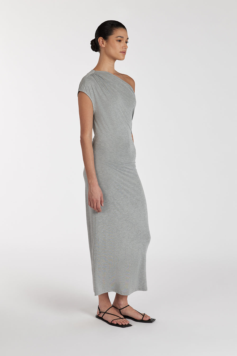 RIO SILVER MARLE DRAPED MAXI DRESS