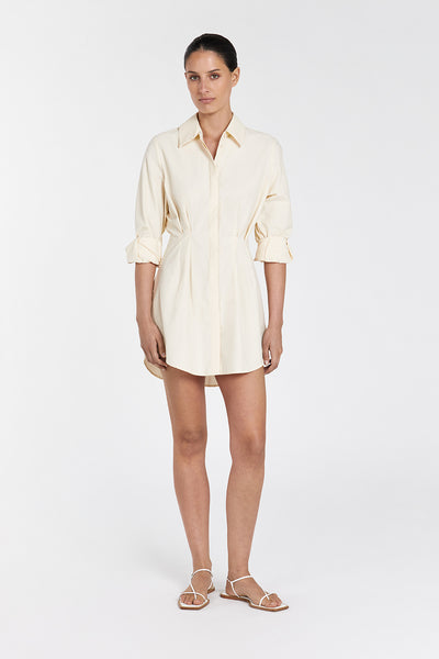 RACHEL BUTTER SHIRT MINI DRES – DISSH