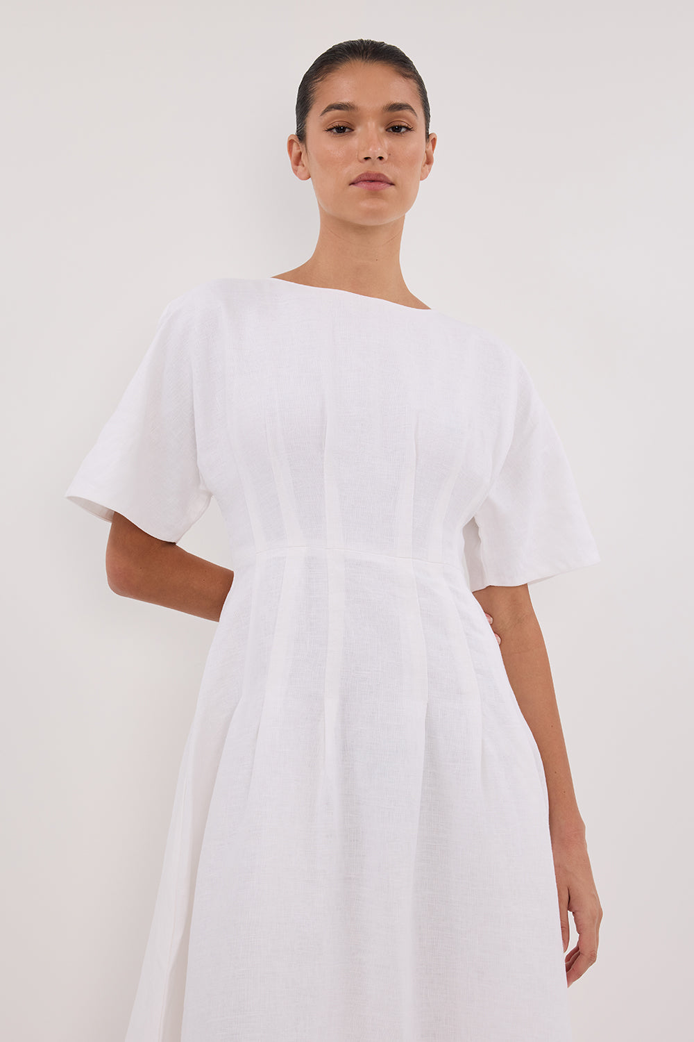 RAF OFF WHITE BOATNECK MIDI DRESS – DISSH