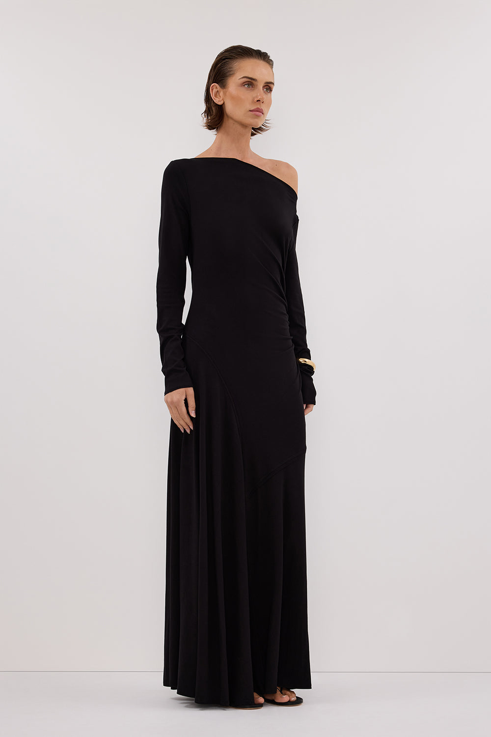 HADLEY BLACK LONG SLEEVE KNIT MAXI DRESS