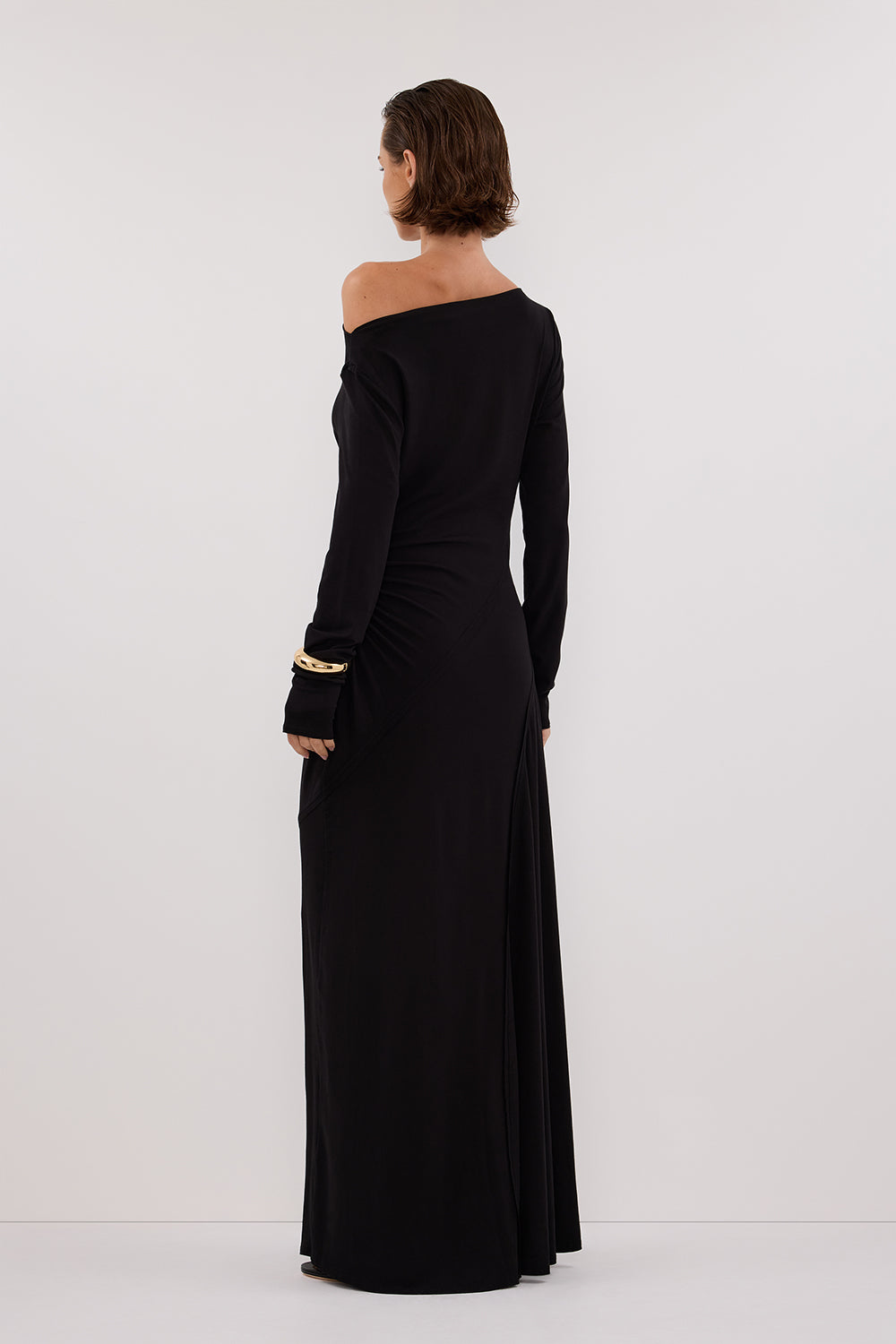HADLEY BLACK LONG SLEEVE KNIT MAXI DRESS