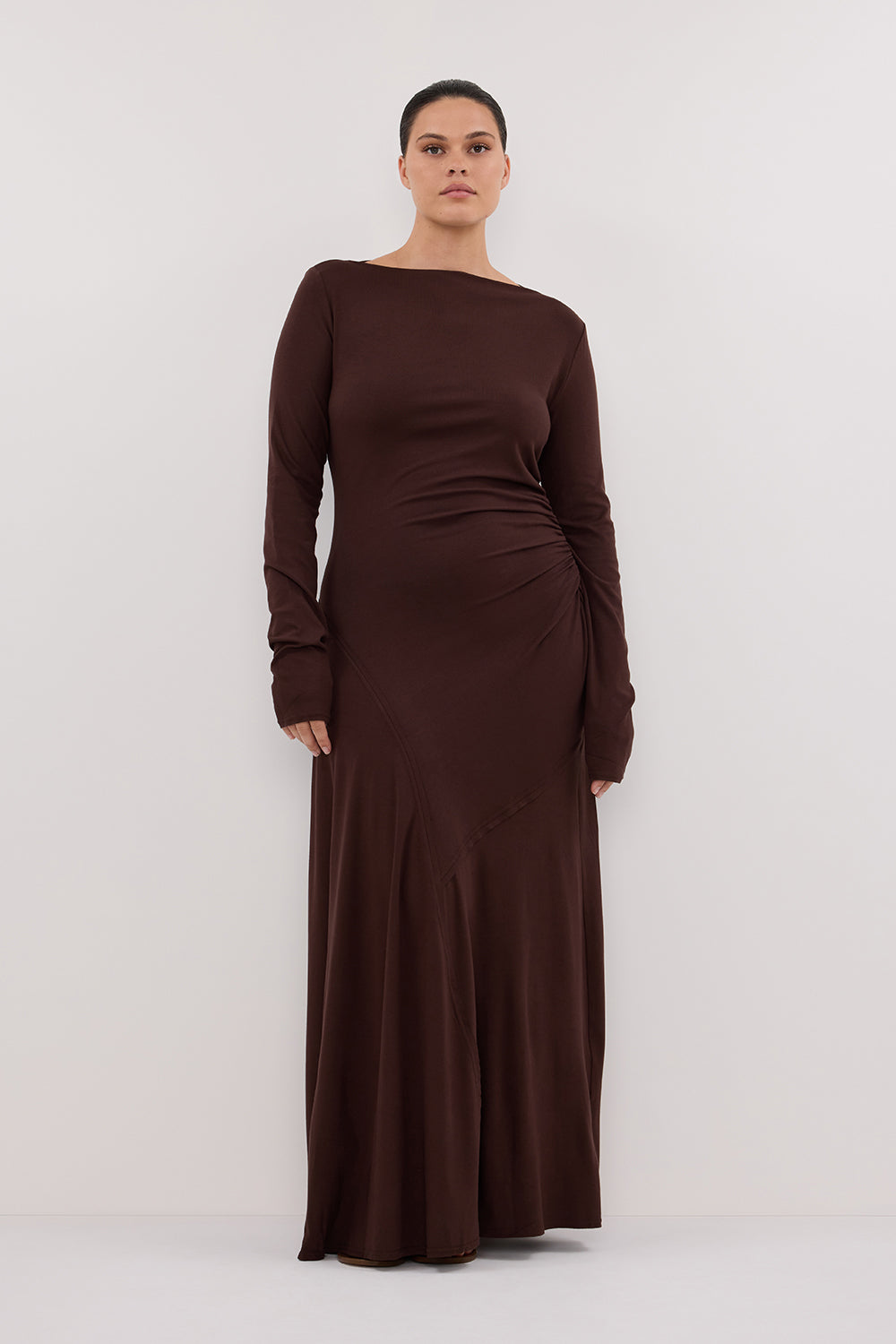 HADLEY CHOC SLEEVED MAXI DRESS DISSH HADLEY CHOC SLEEVED MAXI DRESS DISSH