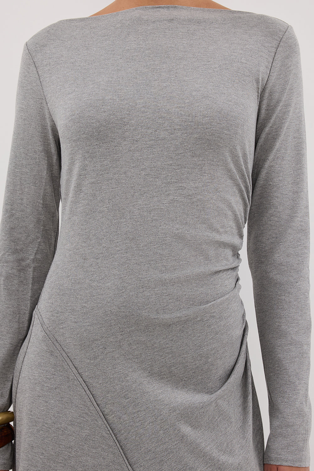 HADLEY SILVER LONG SLEEVE KNIT MAXI DRESS