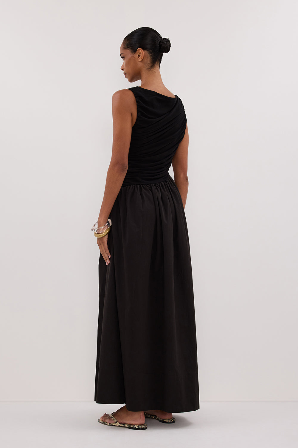 ALEXANDRA BLACK HYBRID MIDI DRESS DISSH ALEXANDRA BLACK HYBRID MIDI DRESS DISSH