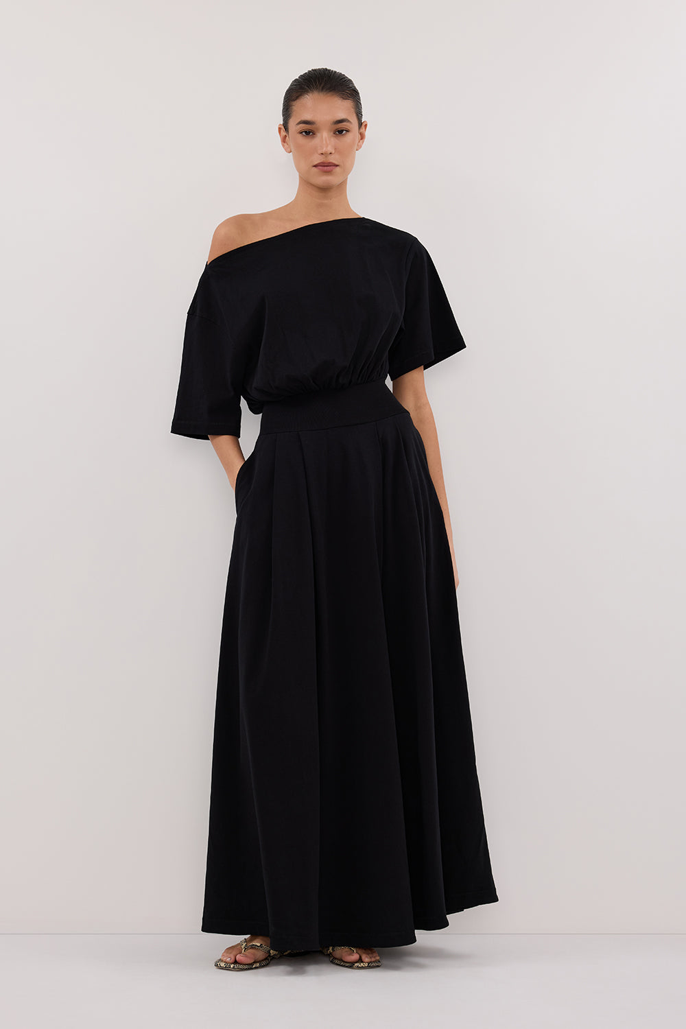 ESME BLACK ASYM MAXI DRESS