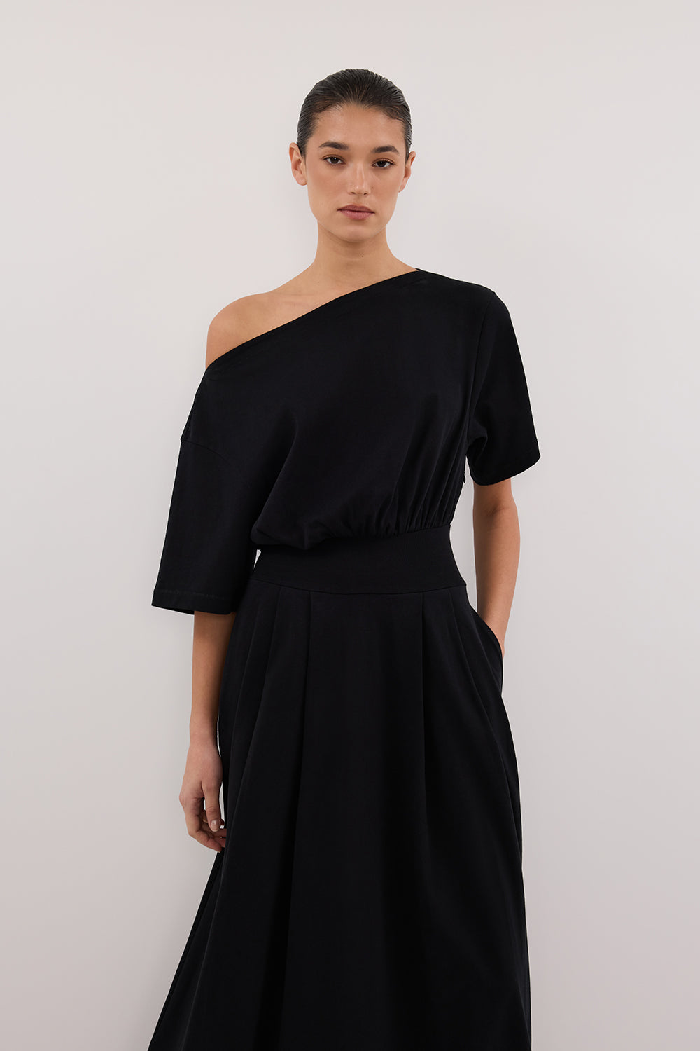 ESME BLACK ASYM MAXI DRESS