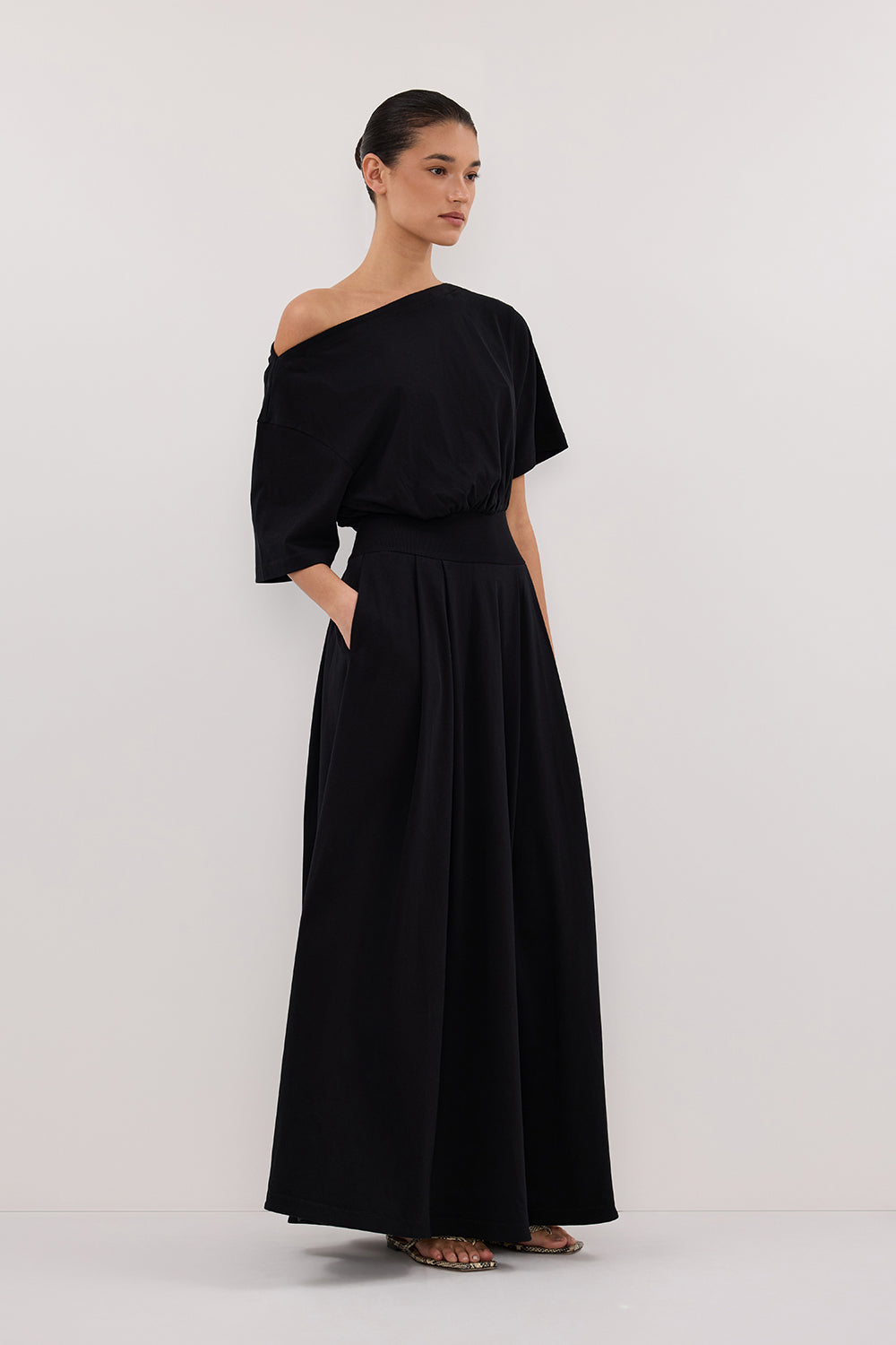 ESME BLACK ASYM MAXI DRESS
