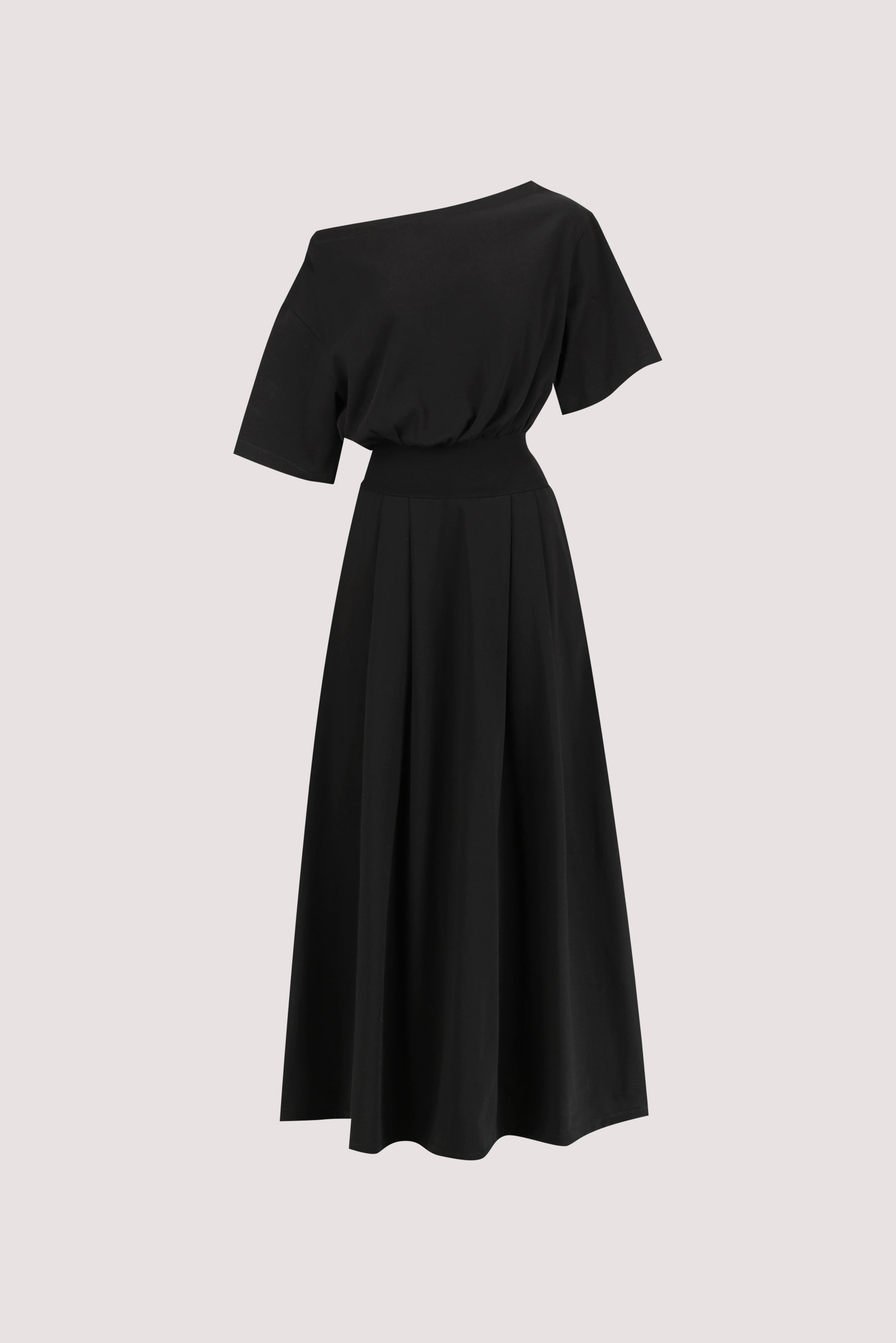 ESME BLACK ASYM MAXI DRESS – DISSH