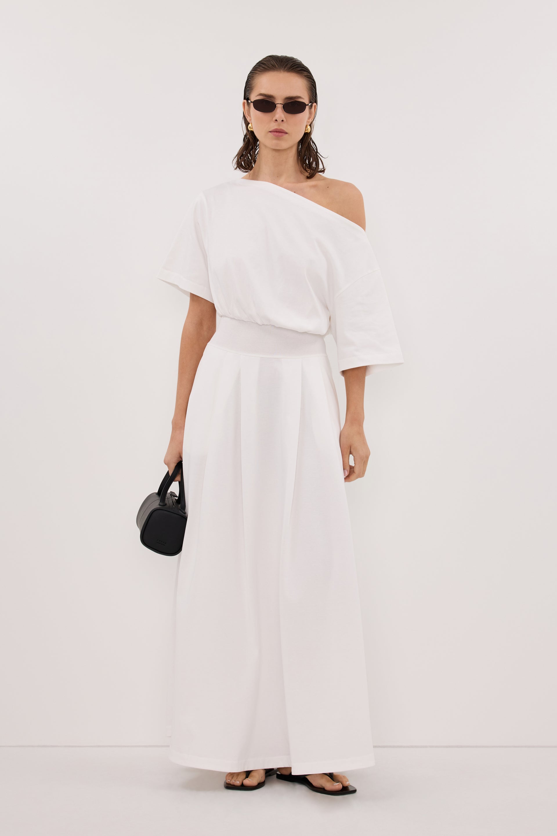 ESME WHITE ASYM MAXI DRESS DISSH ESME WHITE ASYM MAXI DRESS DISSH
