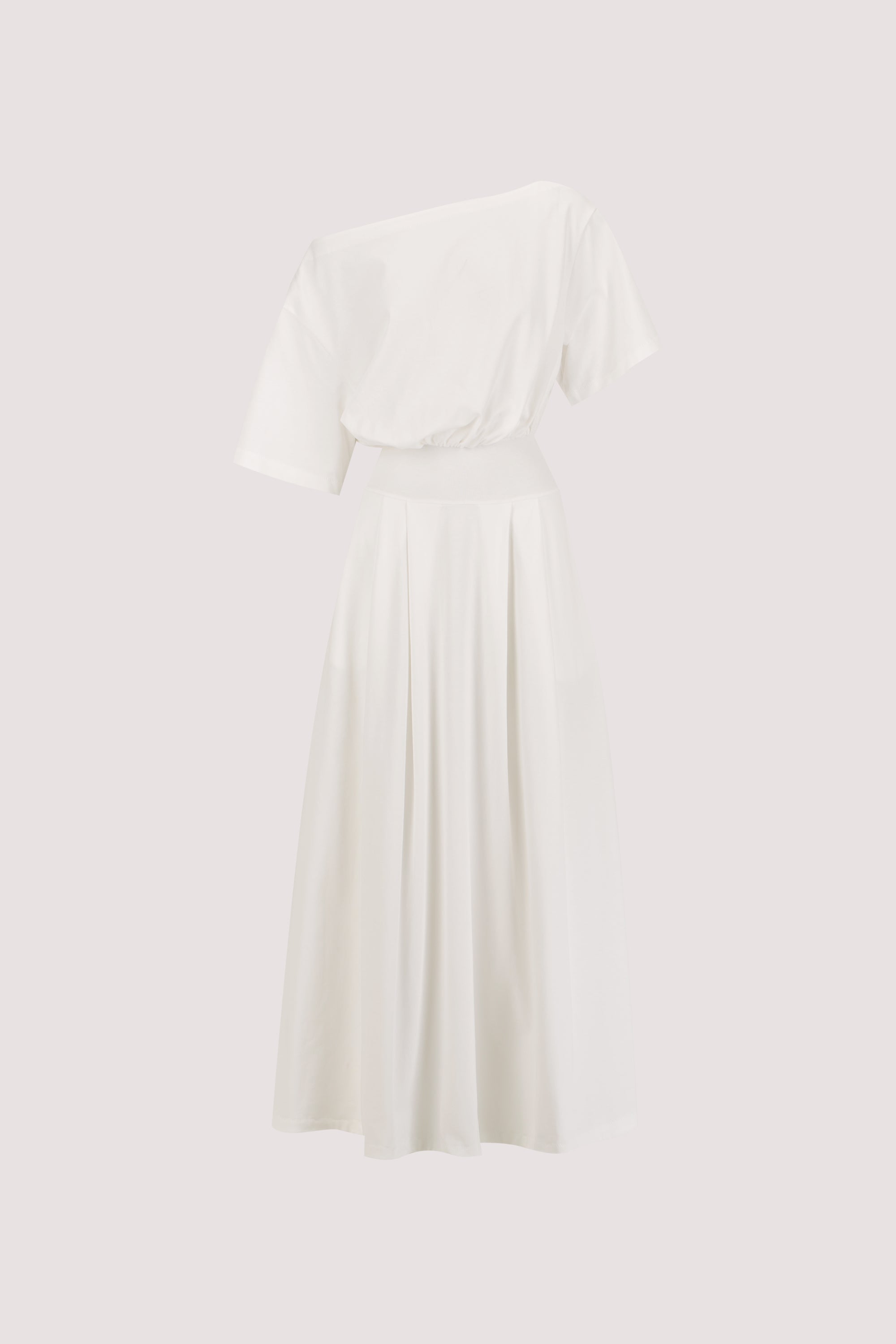 ESME WHITE ASYM MAXI DRESS
