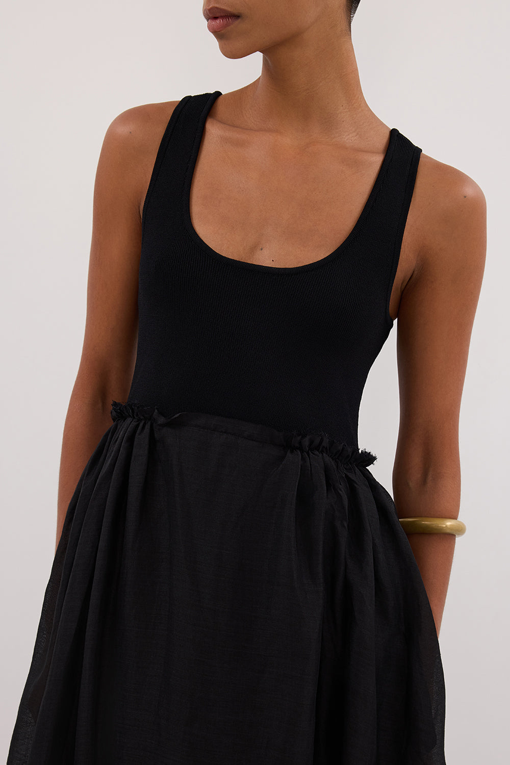 dissh knit midi dress Kara Knit Sleeveless Midi Dress in Black By DISSH