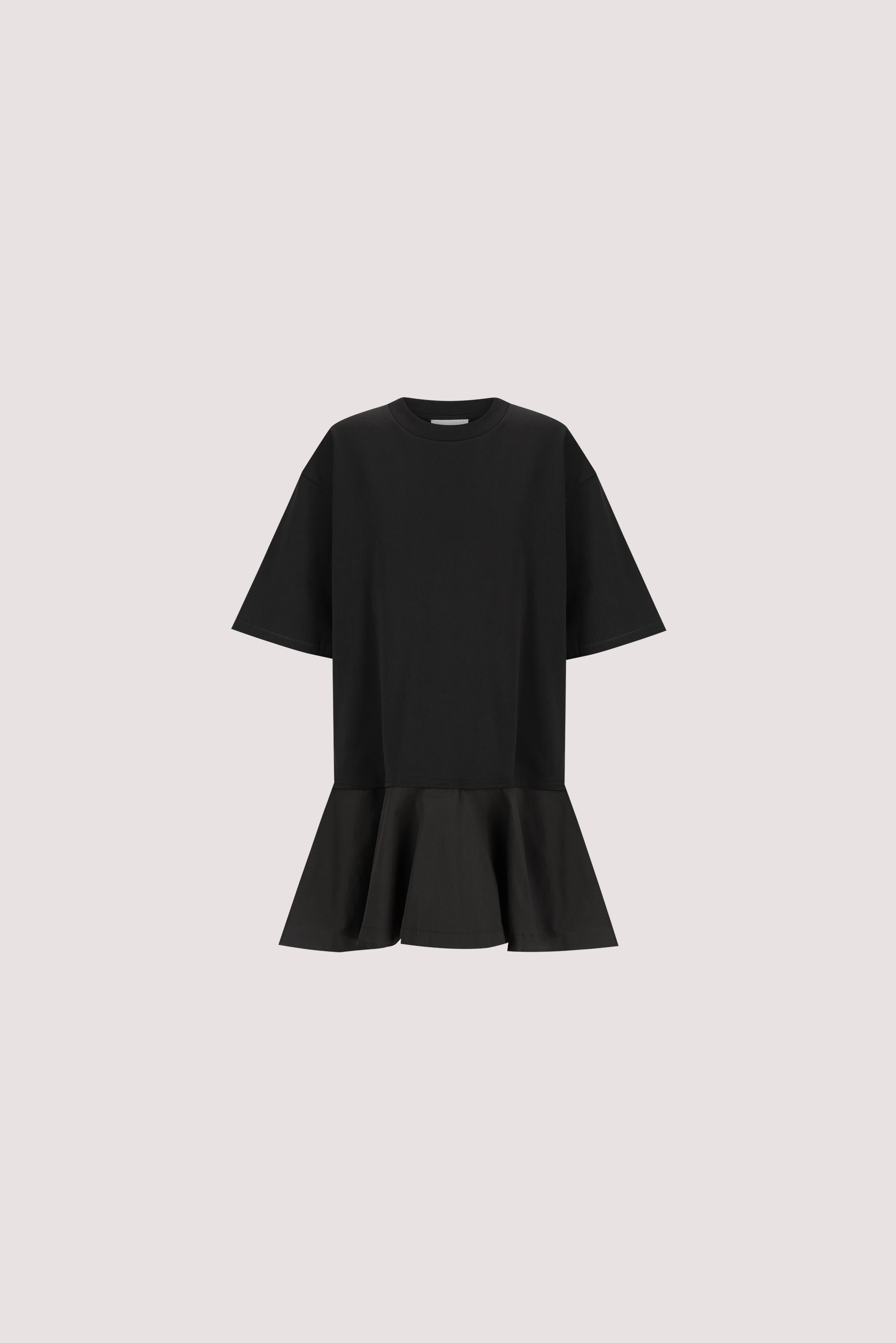 NOAH BLACK SHORT SLEEVE RUFFLE MINI DRESS