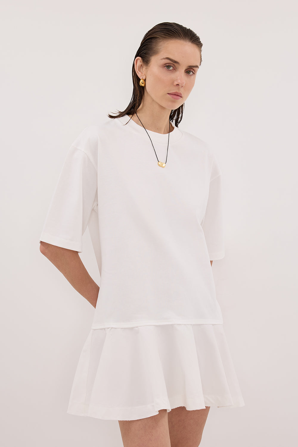 short white ruffle dress NOAH WHITE RUFFLE MINI DRESS – DISSH