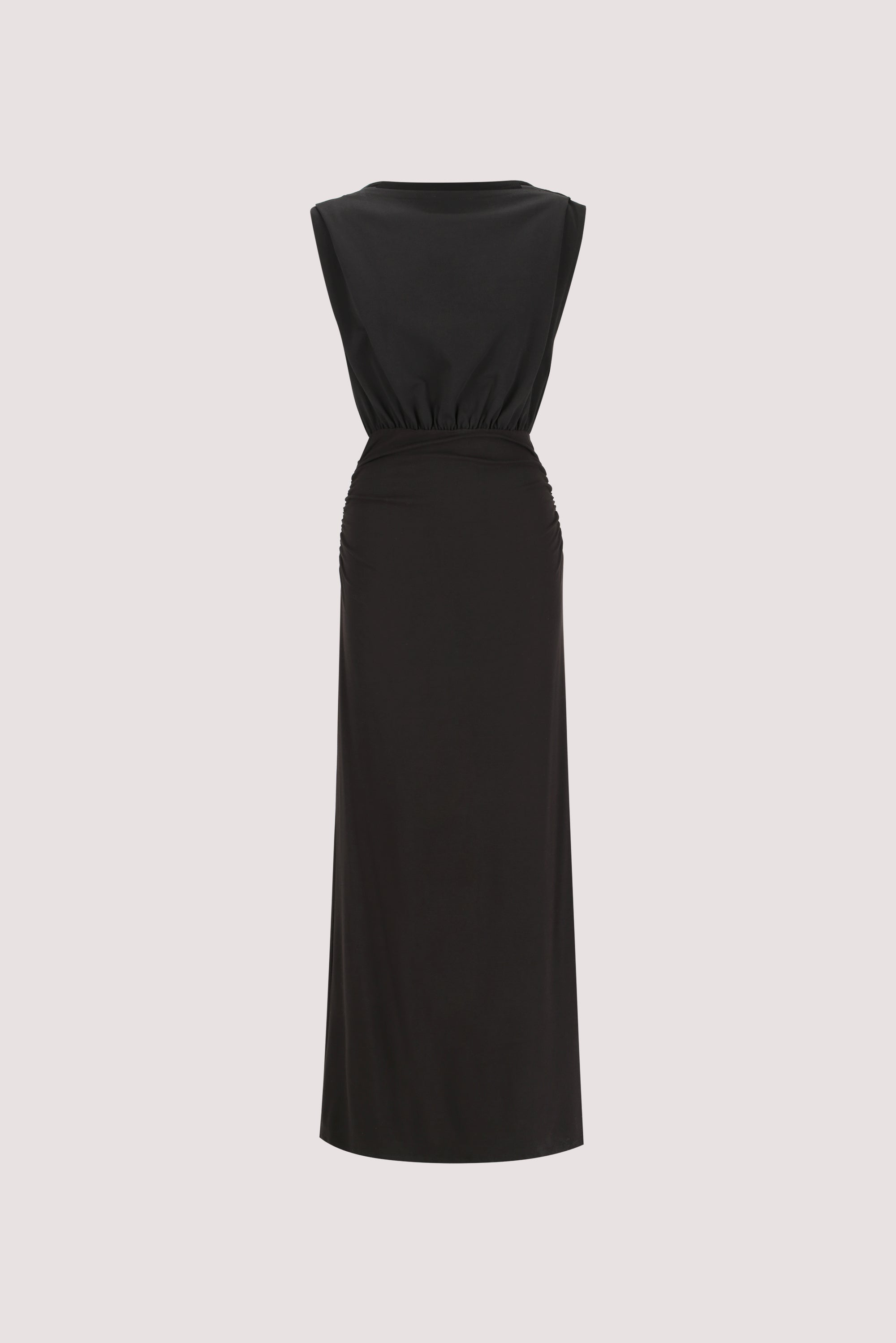 LIORA BLACK SLEEVELESS MAXI DRESS