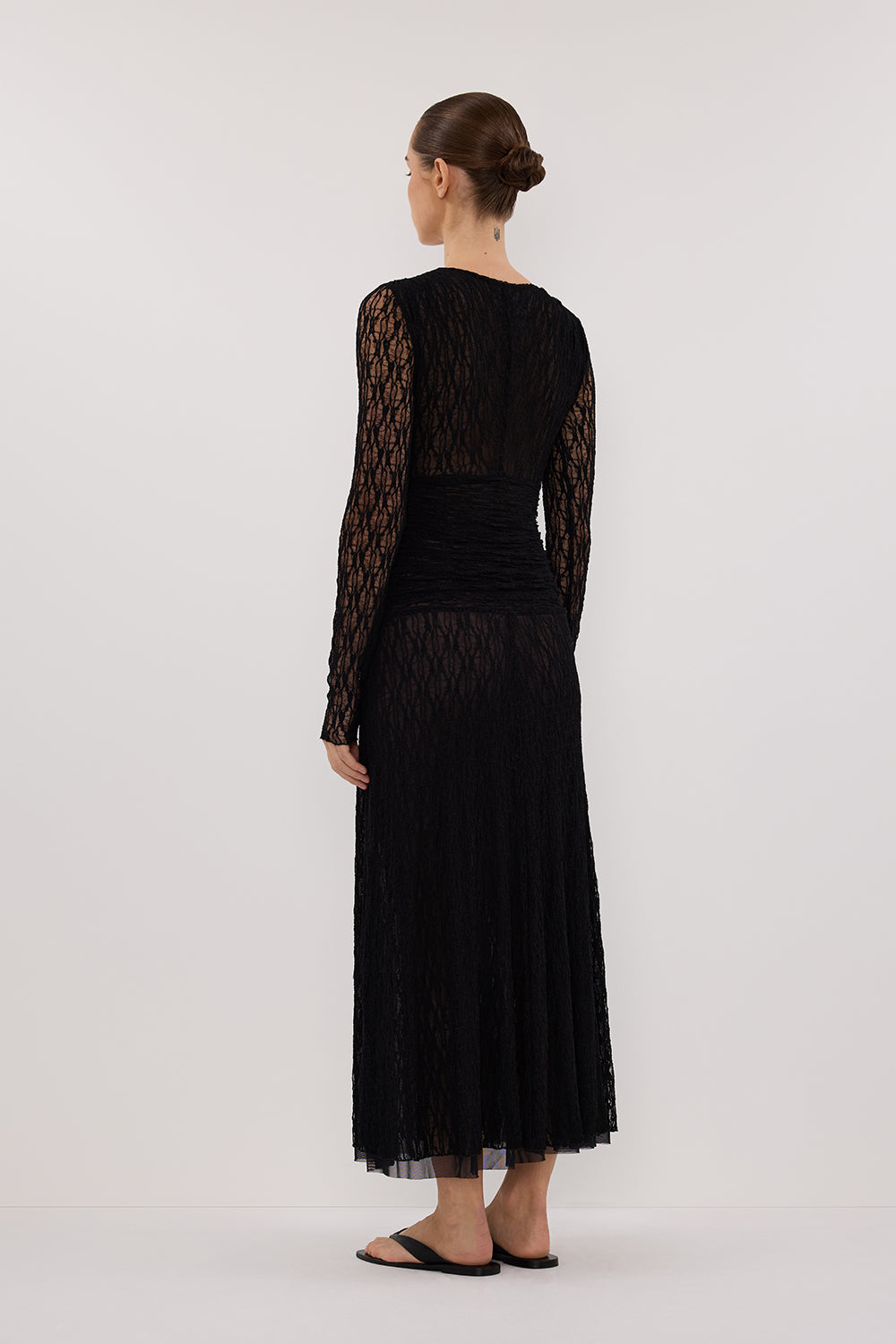 LIZZIE BLACK LACE LONG SLEEVE MAXI DRESS