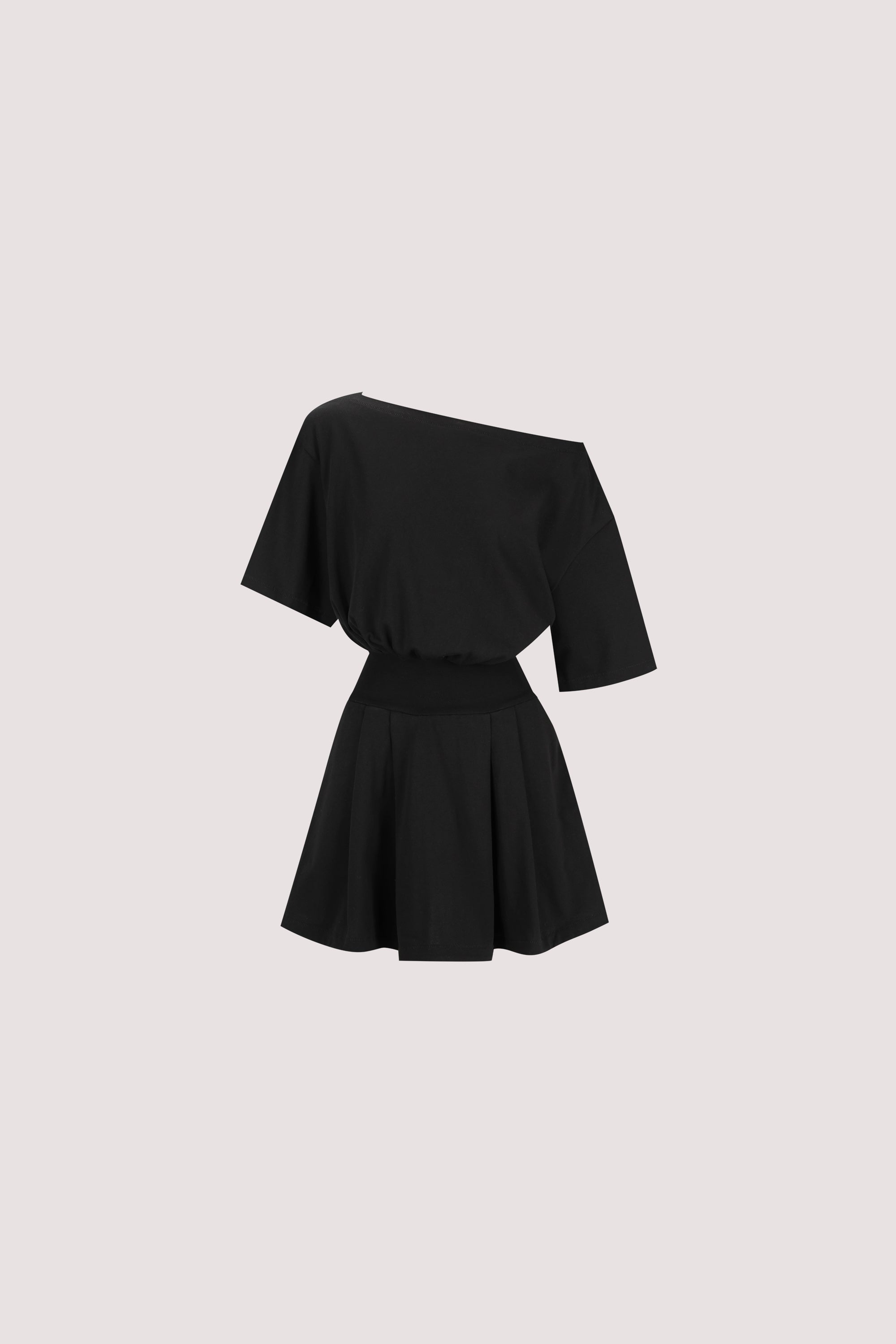 ESME BLACK ASYM MINI DRESS
