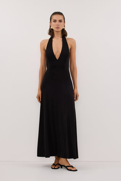 LYNN BLACK HALTER MIDI DRESS DISSH LYNN BLACK HALTER MIDI DRESS DISSH