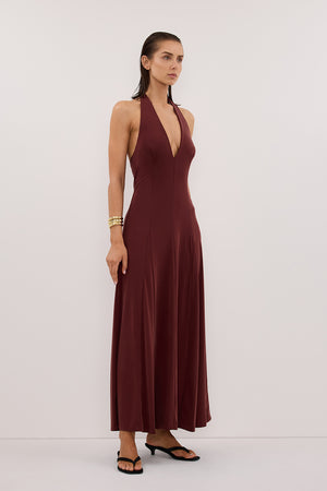LYNN SAHARA HALTER MIDI DRESS - PRE ORDER