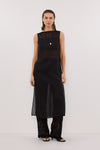 KAI BLACK SLEEVELESS RAMIE TUNIC TOP