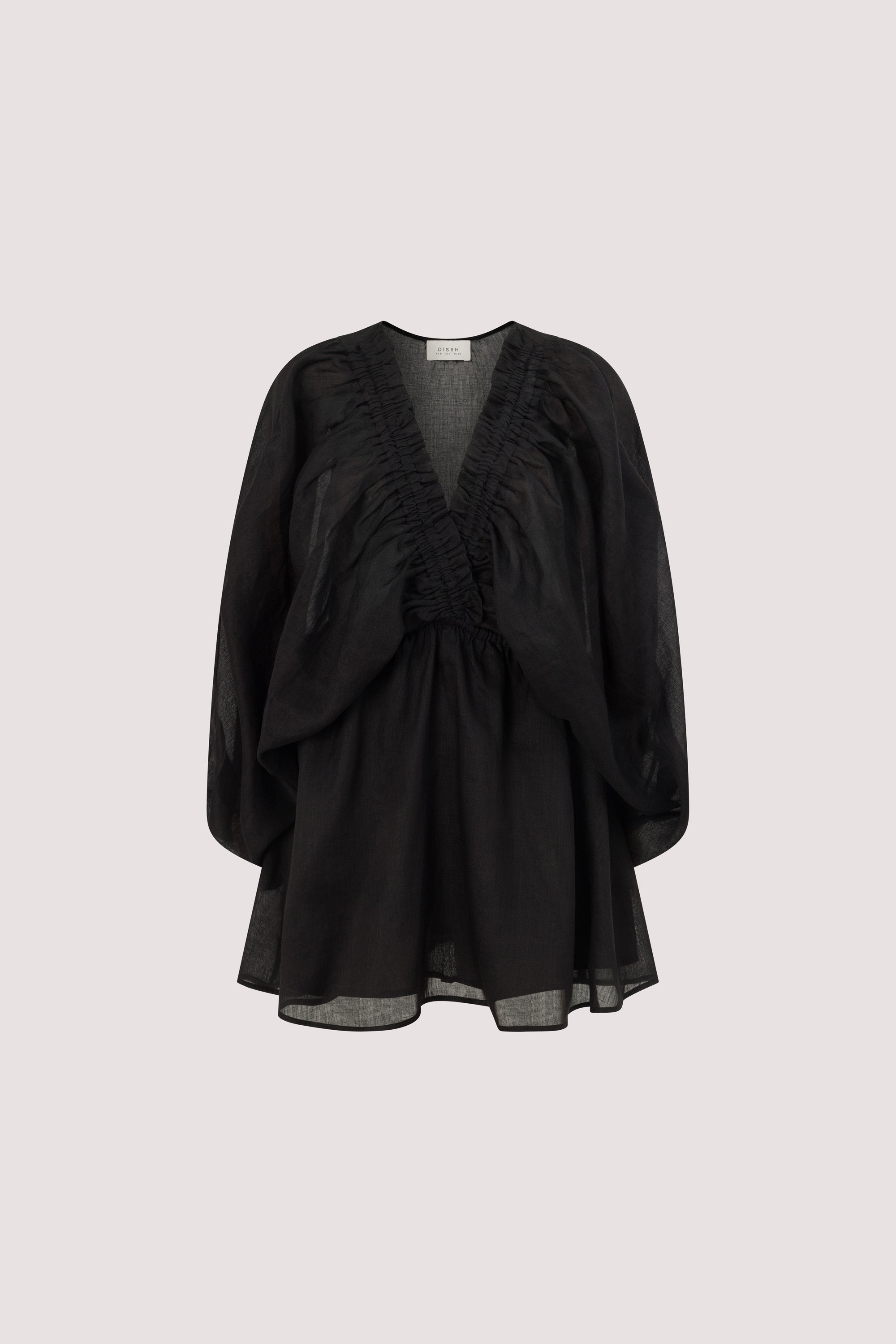 BRIELLE BLACK RAMIE MINI DRESS