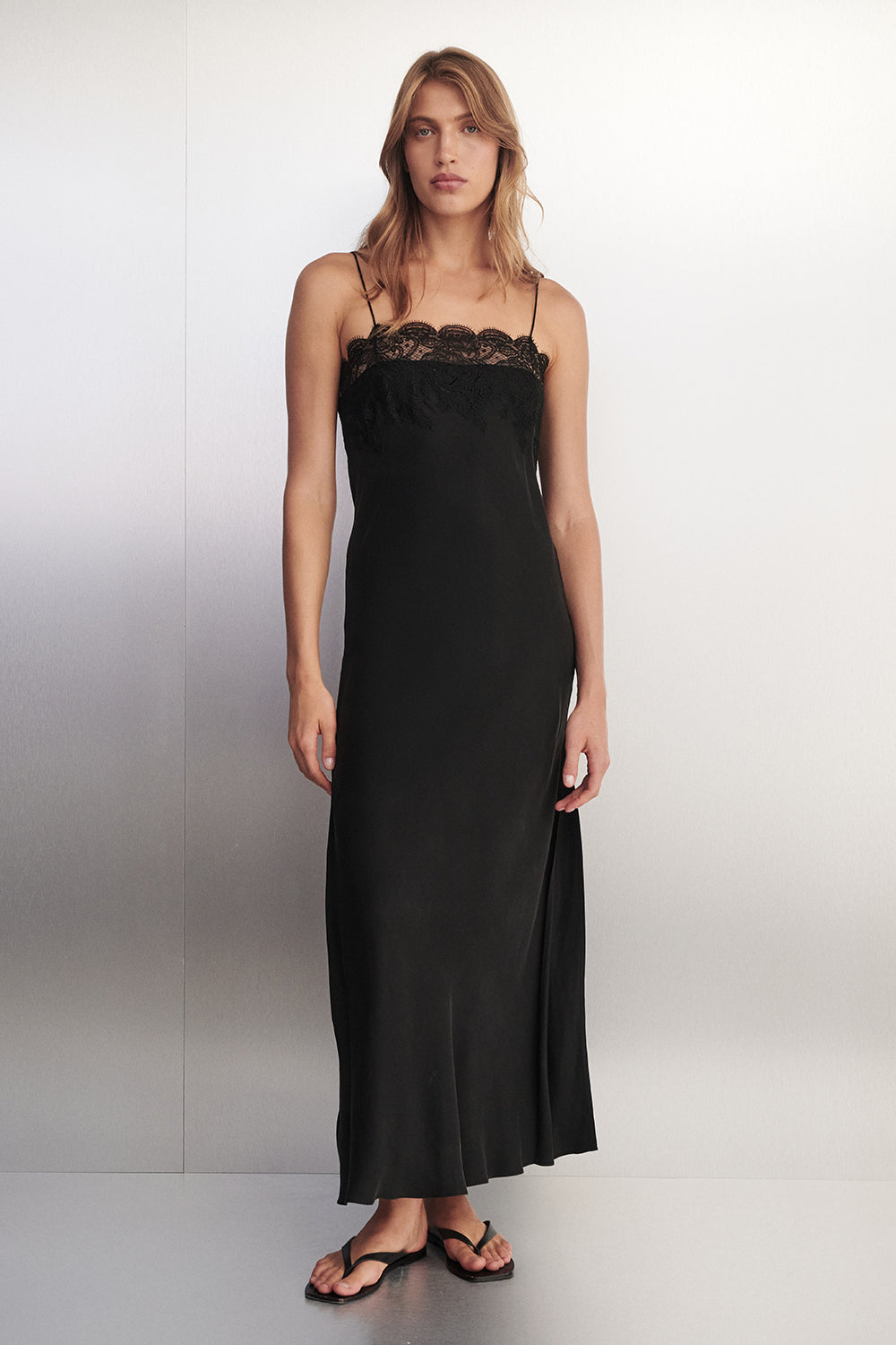 Mina Cupro Lace Dress in Black By DISSH