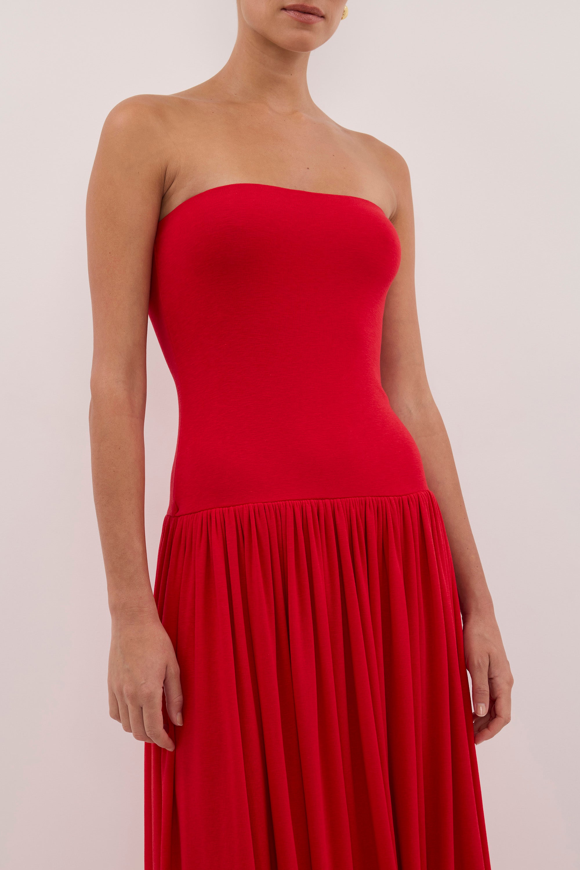 red bandeau dress midi Vestido Midi Bandage Becky - Rojo