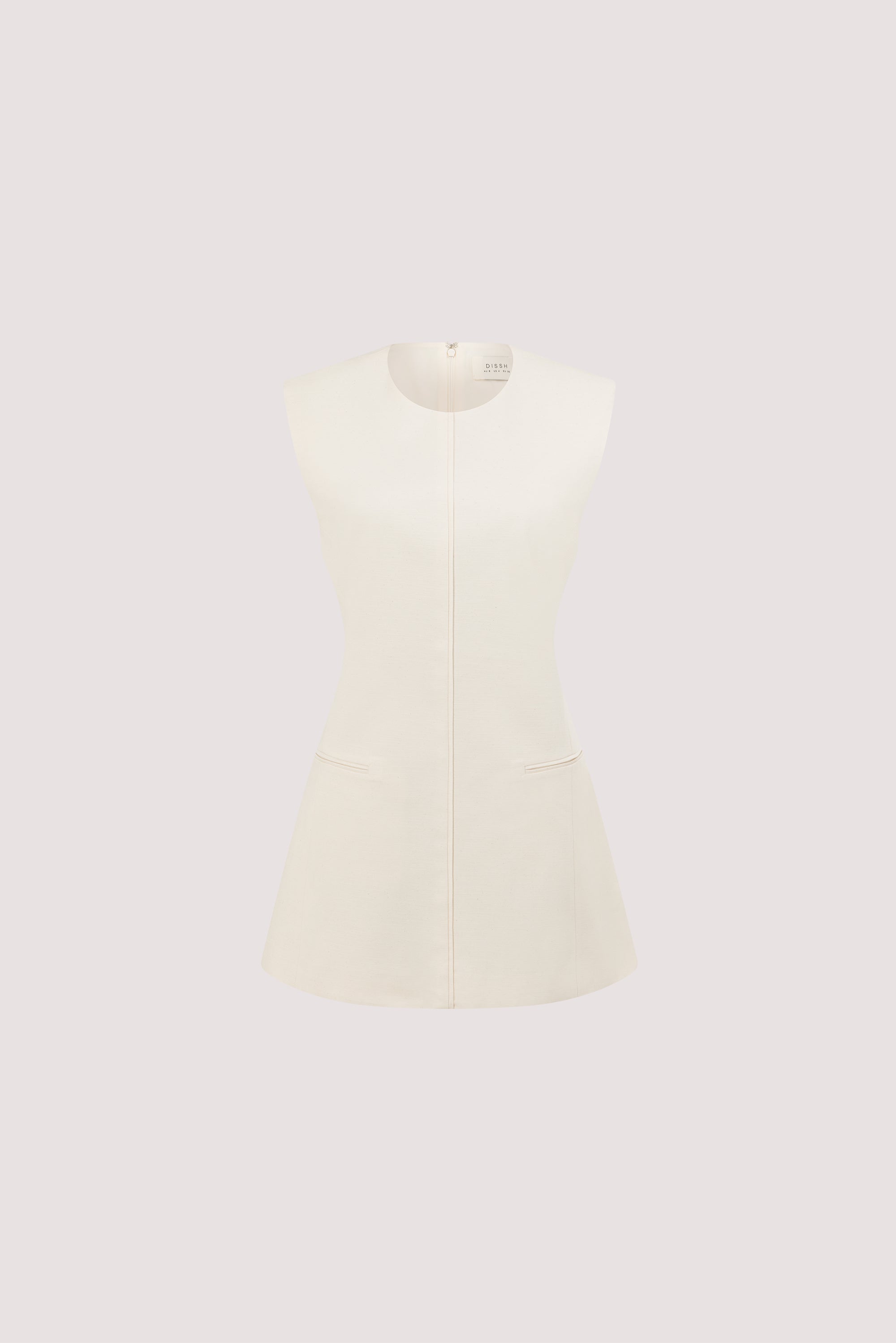 CAMILLE CREAM TWILL MINI DRESS