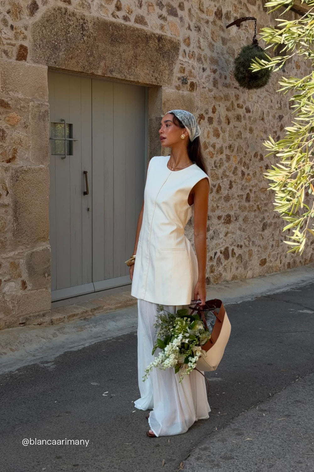 CAMILLE CREAM TWILL MINI DRESS