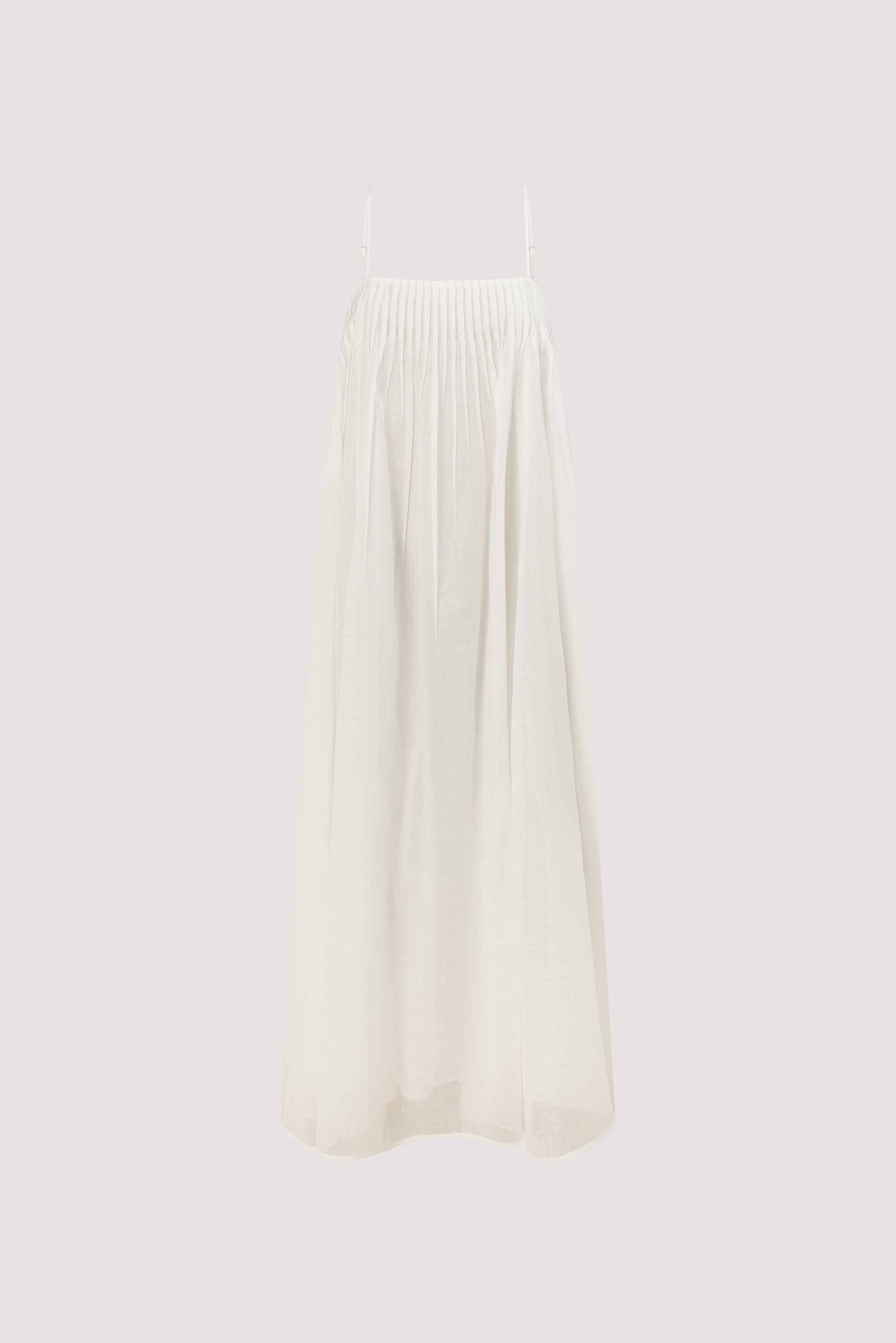 JOSEPHINE WHITE RAMIE MIDI DRESS