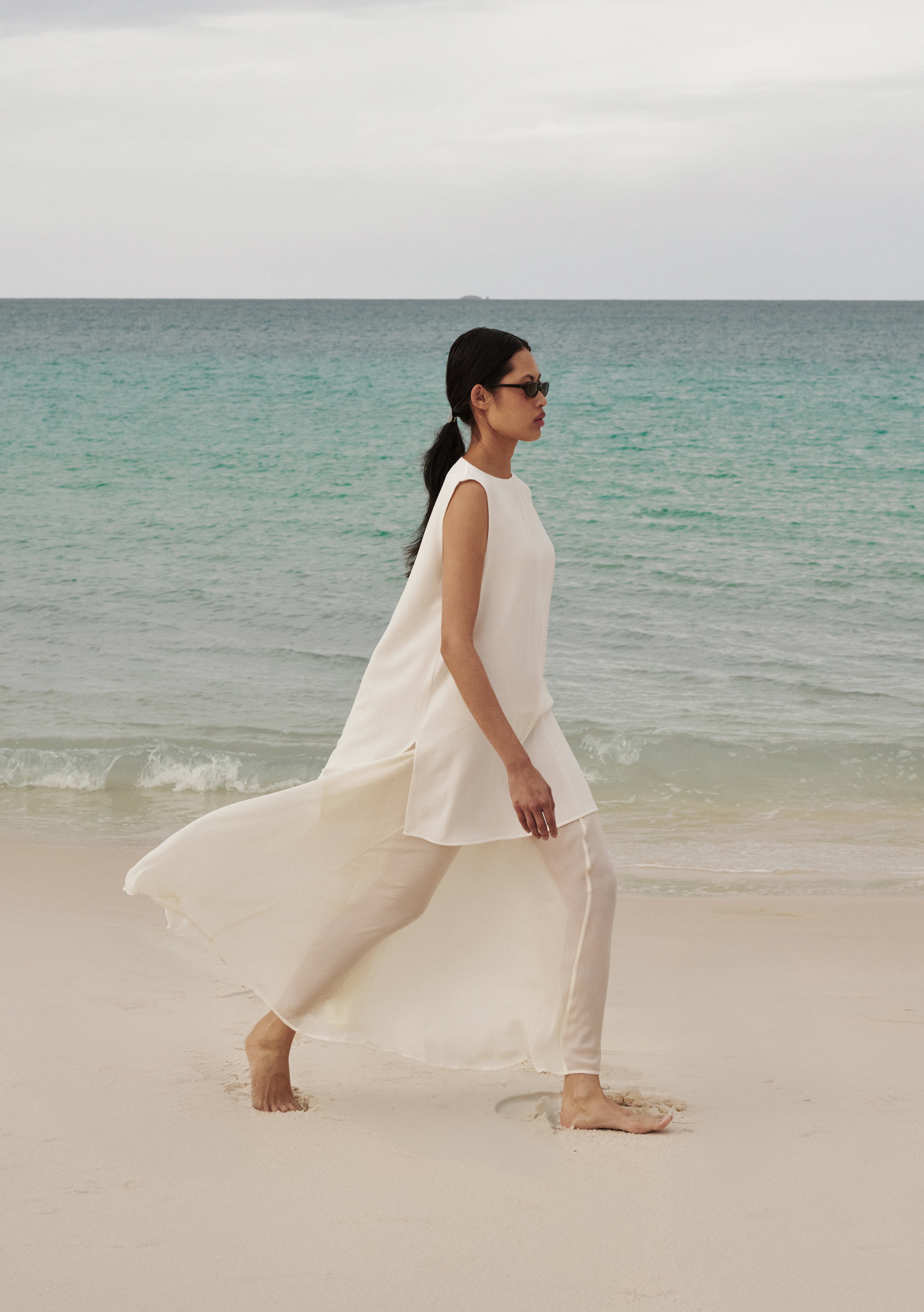 KAELIN IVORY HYBRID MIDI DRESS - PRE ORDER