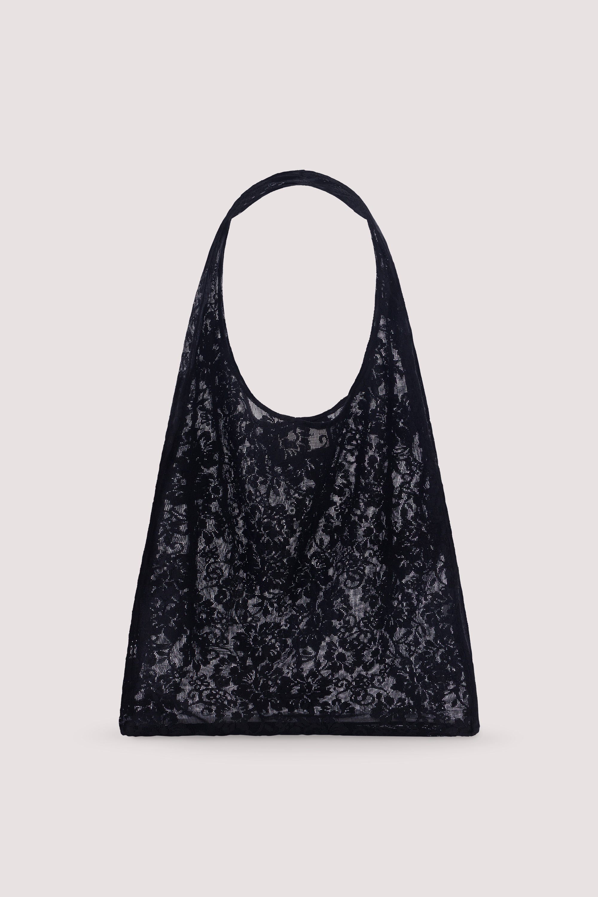 ANYA BLACK LACE SHOULDER BAG
