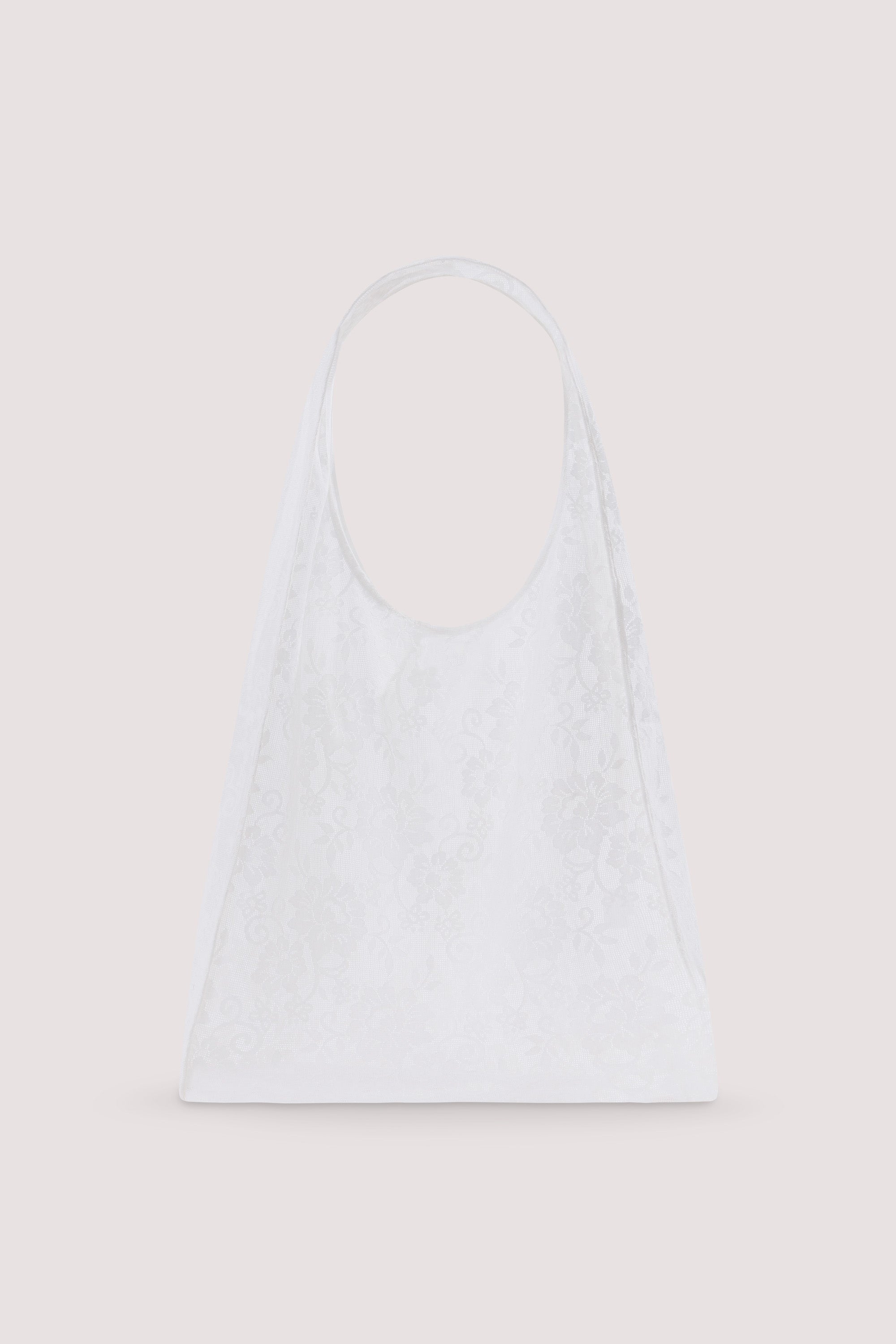 ANYA WHITE LACE SHOULDER BAG