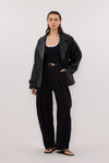 MARGOT BLACK OVERSIZED LEATHER JACKET