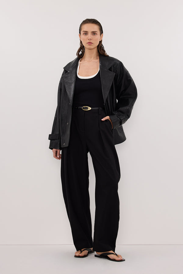 MARGOT BLACK LEATHER JACKET
