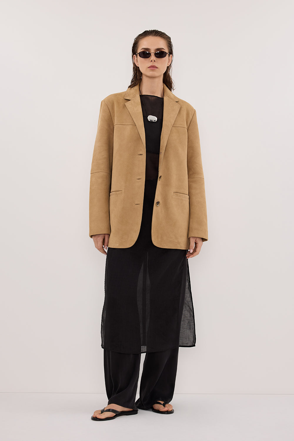 HENDRIX PAMPAS OVERSIZED SUEDE LEATHER JACKET