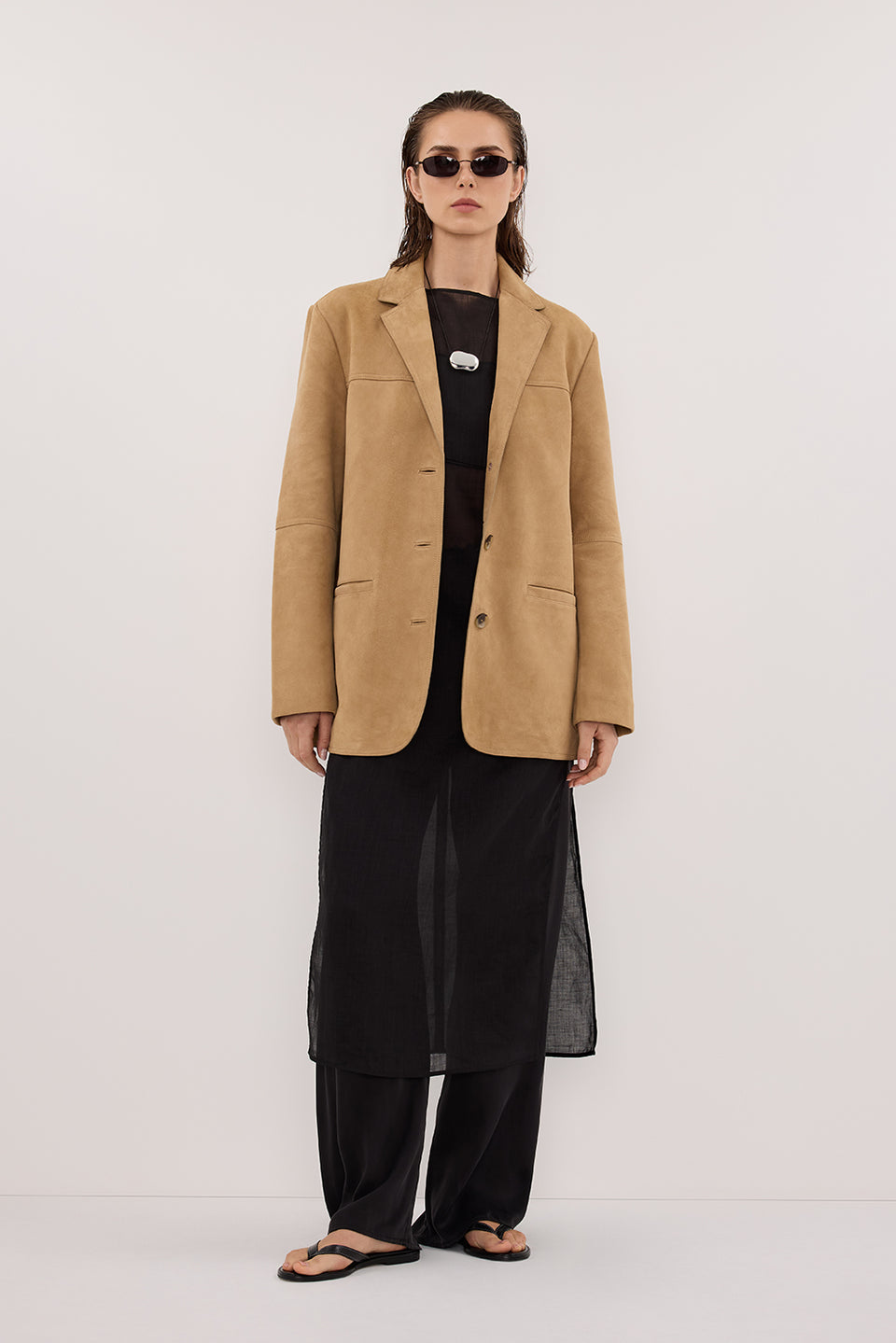 HENDRIX PAMPAS OVERSIZED SUEDE LEATHER JACKET