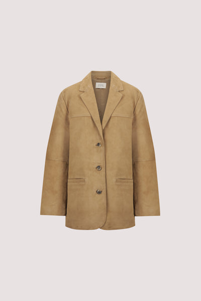 Stas wearing HENDRIX PAMPAS OVERSIZED SUEDE LEATHER JACKET