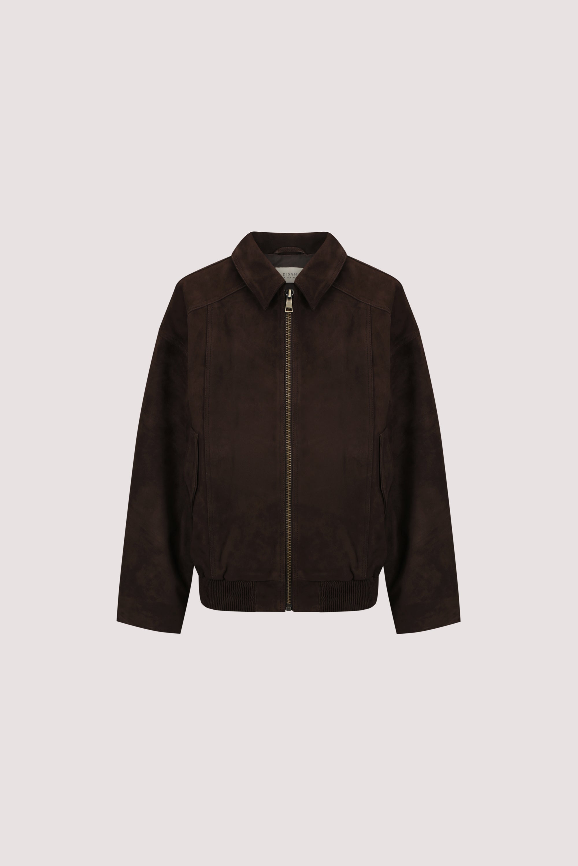 DENVER BITTER CHOC SUEDE LEATHER BOMBER JACKET