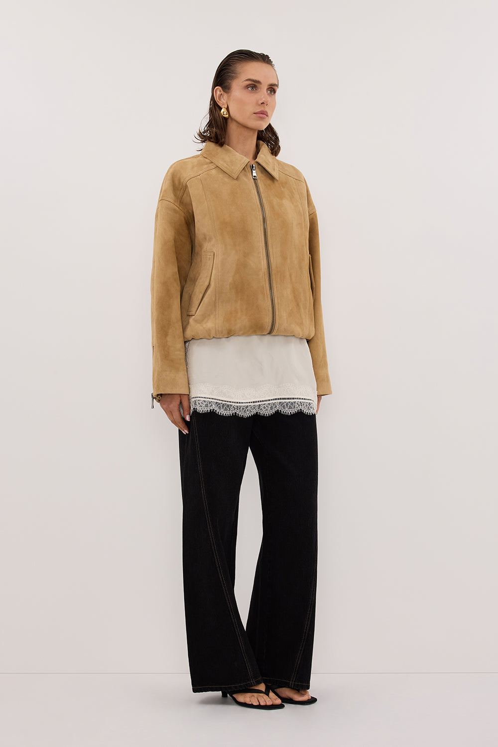 DENVER PAMPAS SUEDE LEATHER BOMBER JACKET