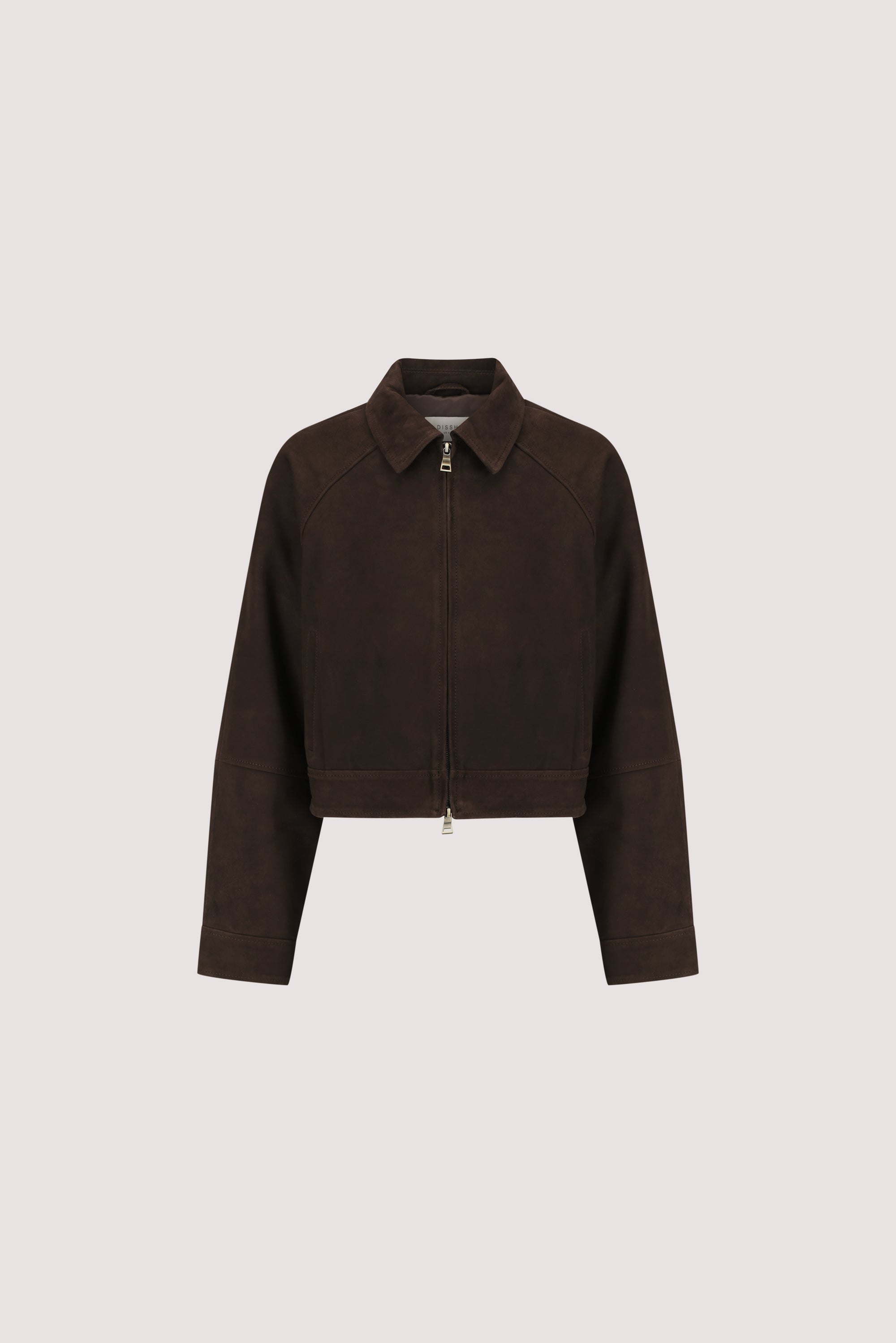 MAEVE B.CHOC SUEDE CROPPED JACKET – DISSH