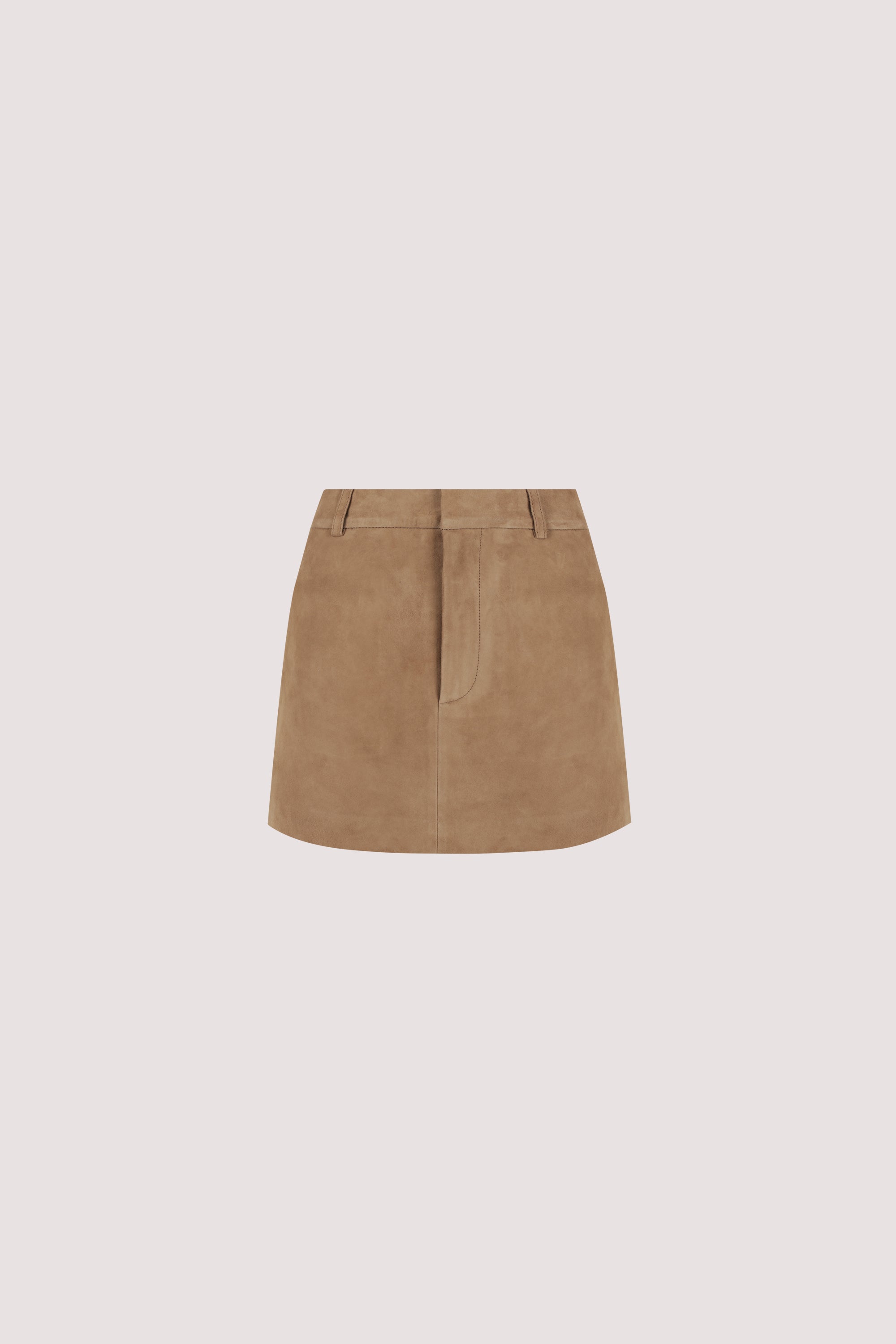 ESTELLE CHESTNUT SUEDE MINI SKIRT