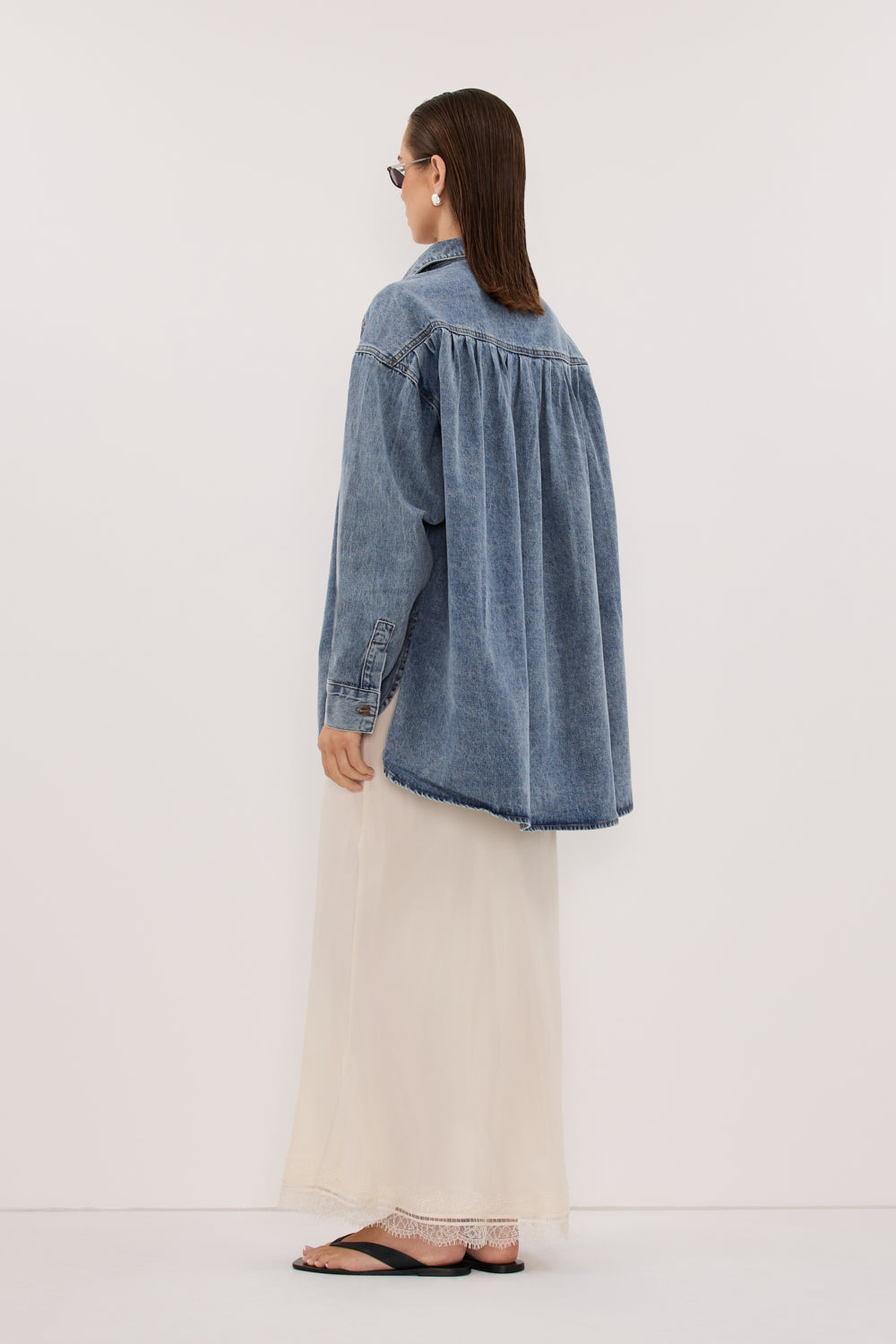 ASHTON CLASSIC BLUE OVERSIZED DENIM SHIRT