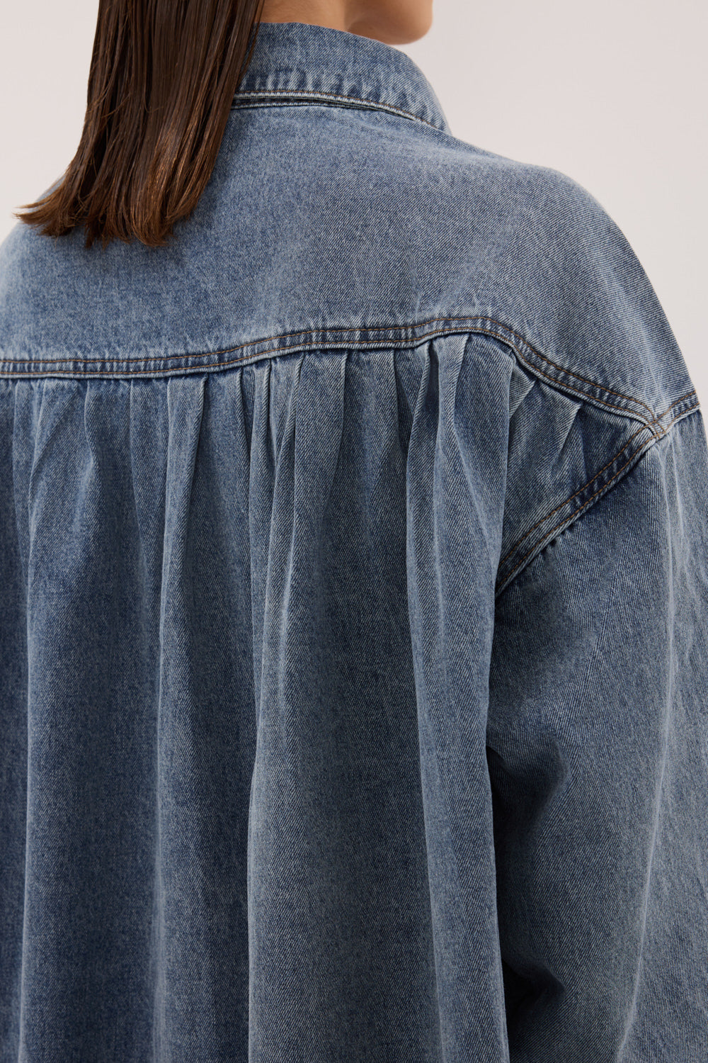 ASHTON CLASSIC BLUE OVERSIZED DENIM SHIRT