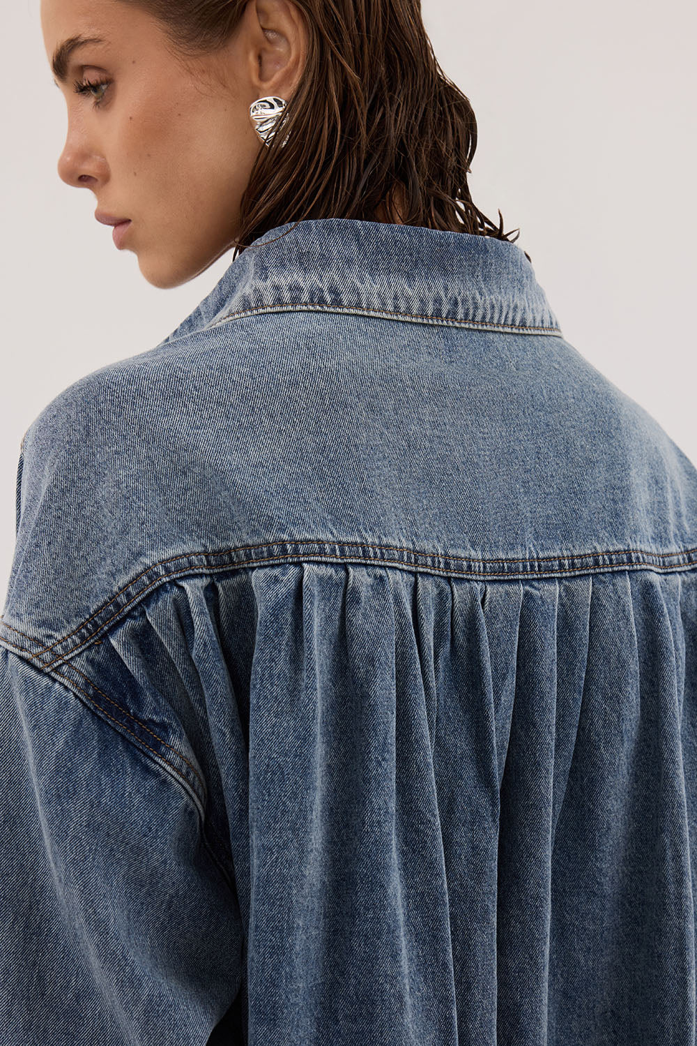 ASHTON CLASSIC BLUE OVERSIZED DENIM SHIRT
