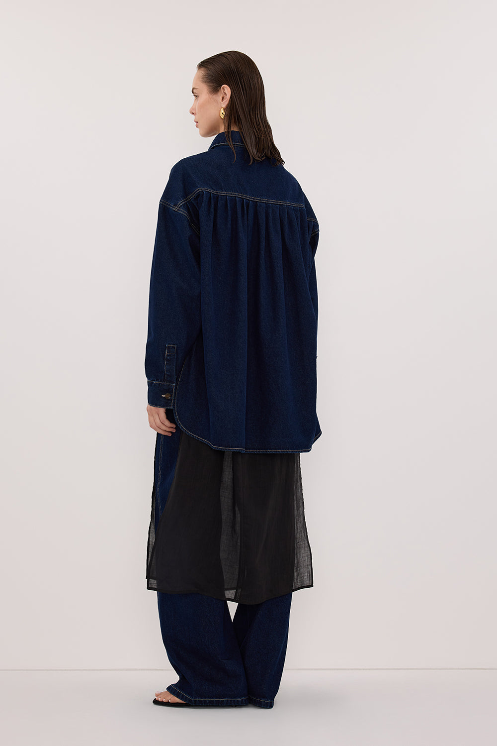 ASHTON INDIGO OVERSIZED DENIM SHIRT