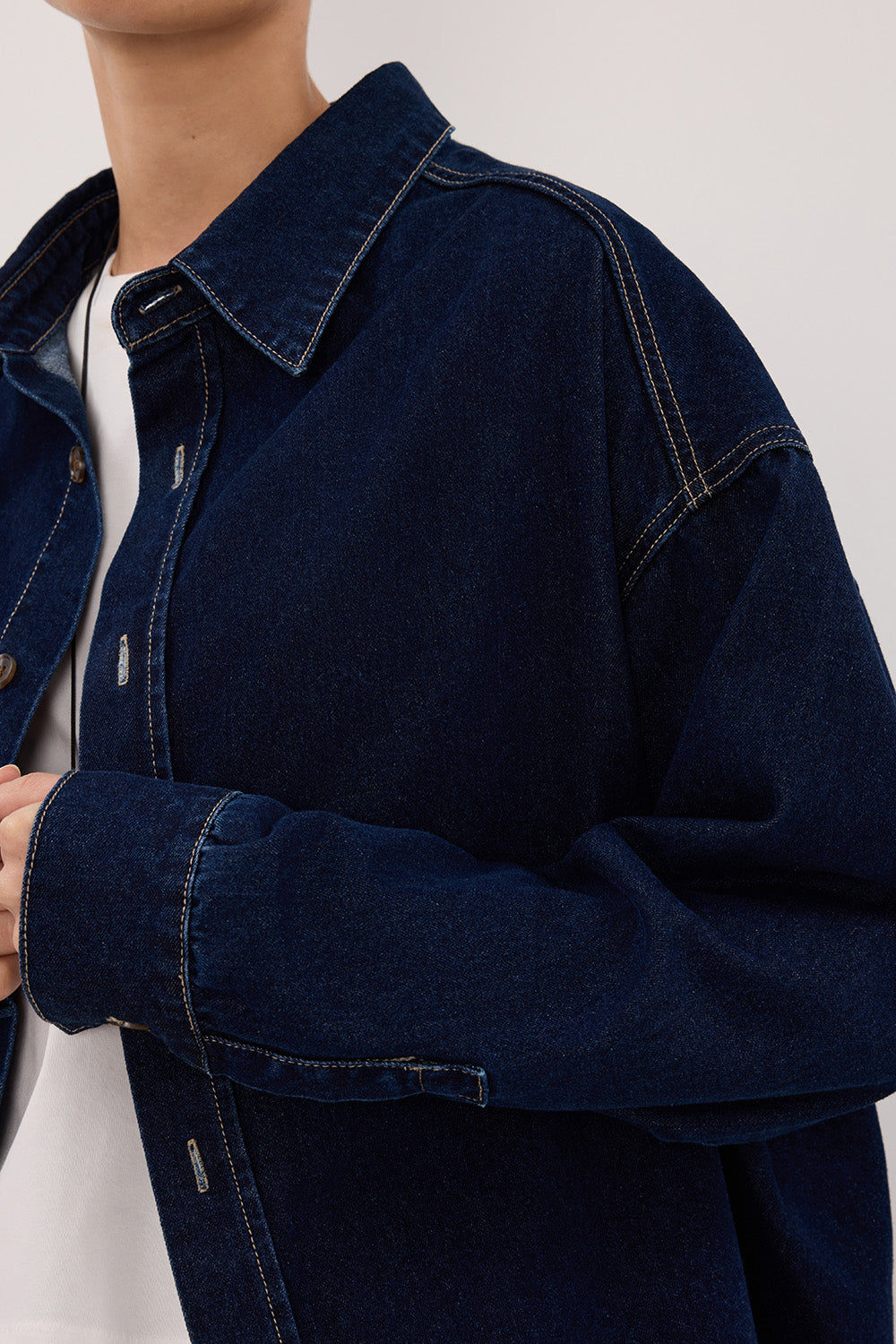 Ashton Oversized Denim Shirt in Indigo By DISSH Ashton Oversized Denim Shirt in Indigo By DISSH