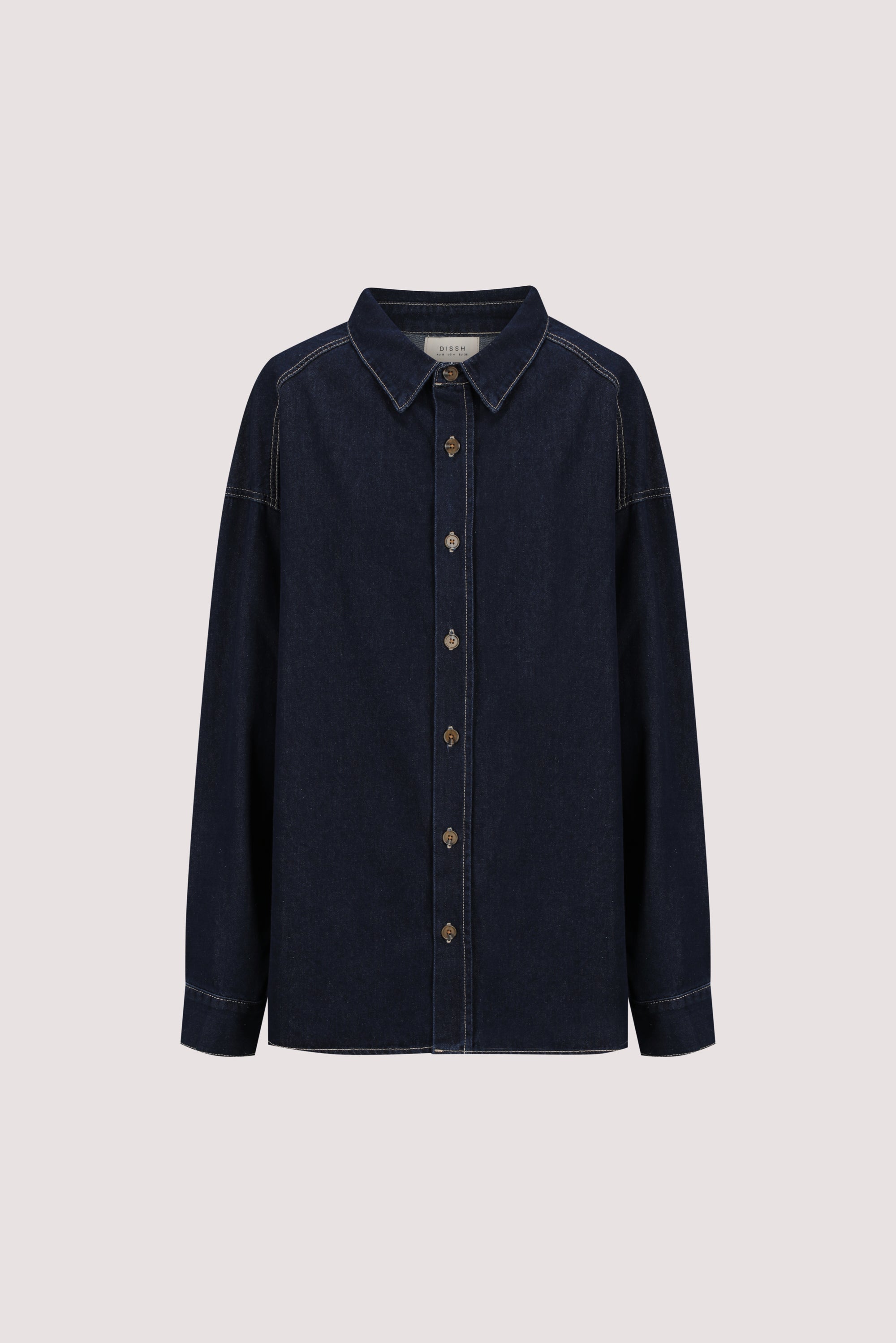 Ashton Oversized Denim Shirt in Indigo By DISSH Ashton Oversized Denim Shirt in Indigo By DISSH
