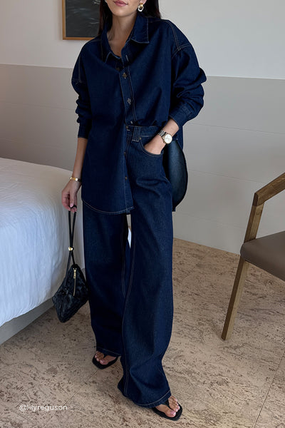 ASHTON INDIGO DENIM SHIRT – DISSH