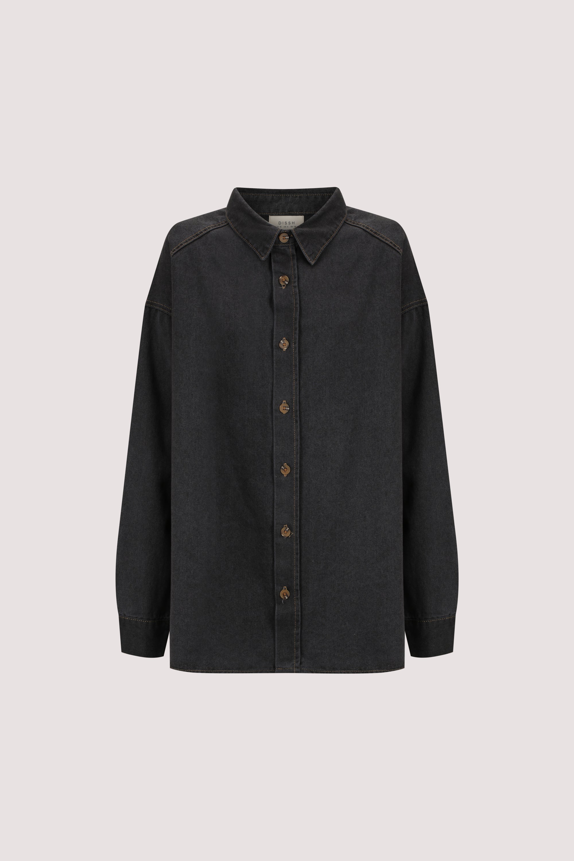 ASHTON WASHED BLACK OVERSIZED DENIM SHIRT